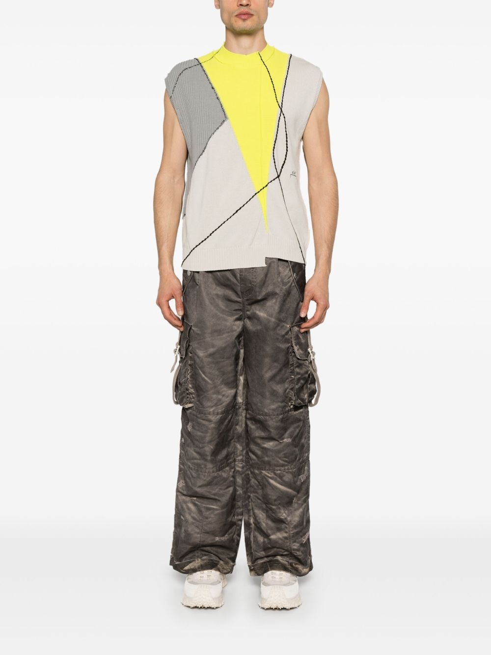 decorative-stitch vest - 2
