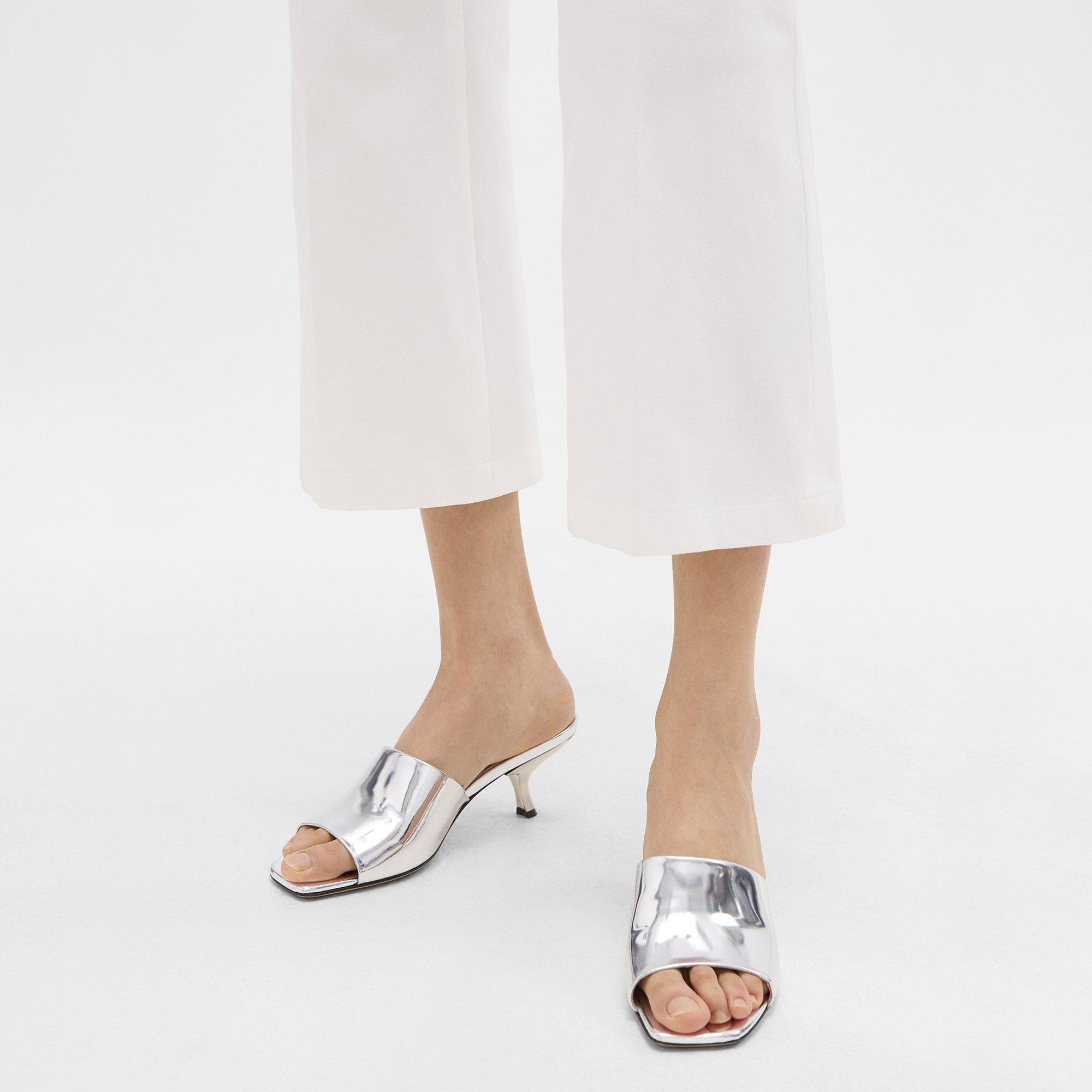 Mule Sandal in Metallic Leather - 2