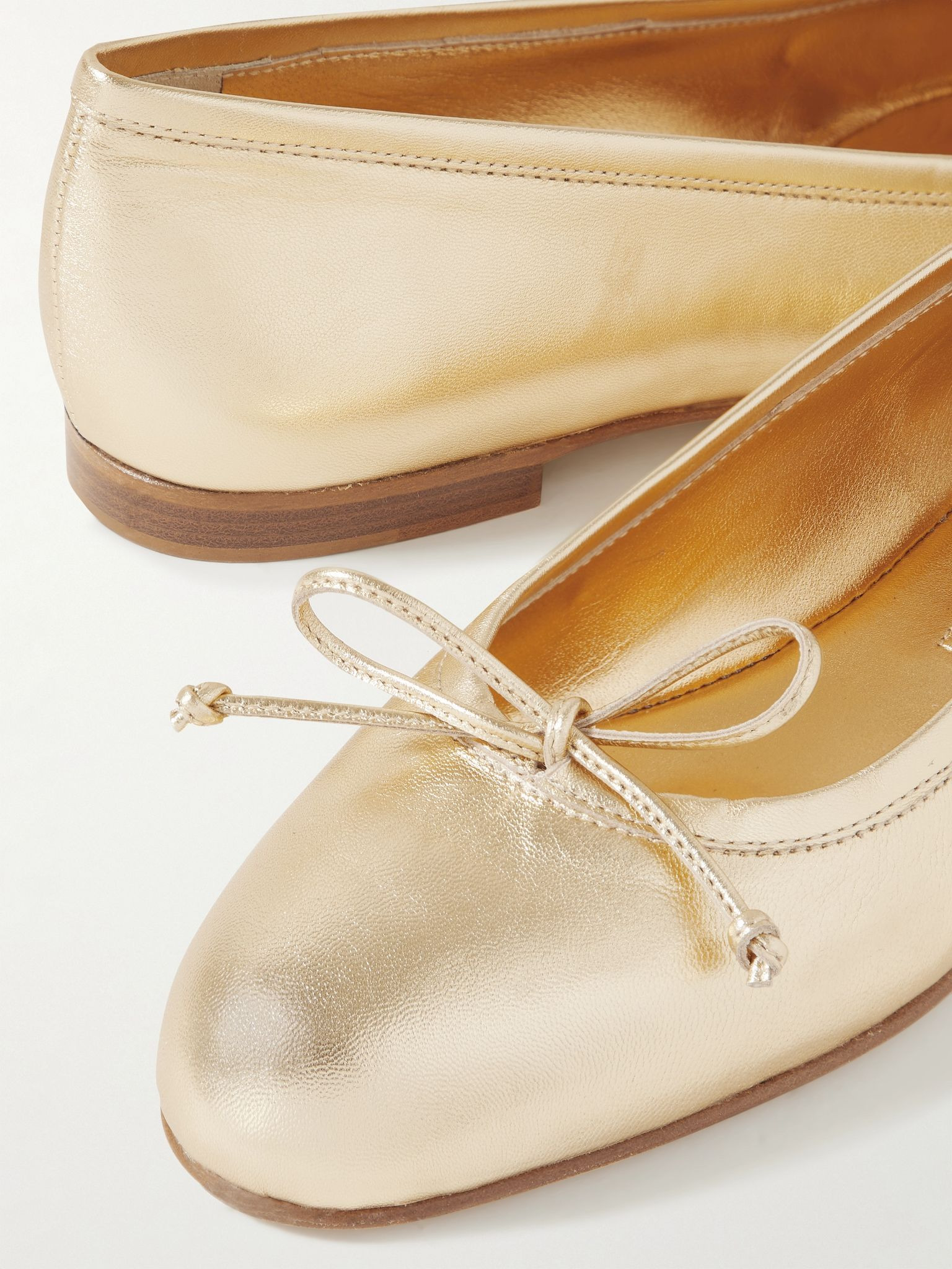 Veralli metallic leather ballet flats Gold - 4