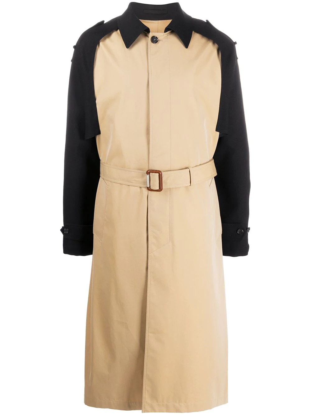 two-toned trench coat - 1