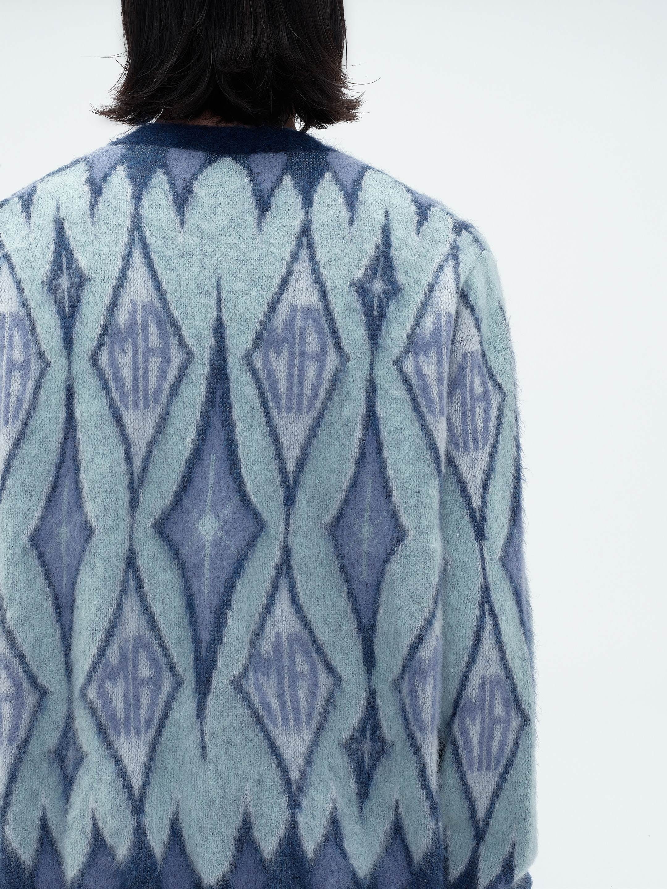 ARGYLE MOHAIR CARDIGAN - 7