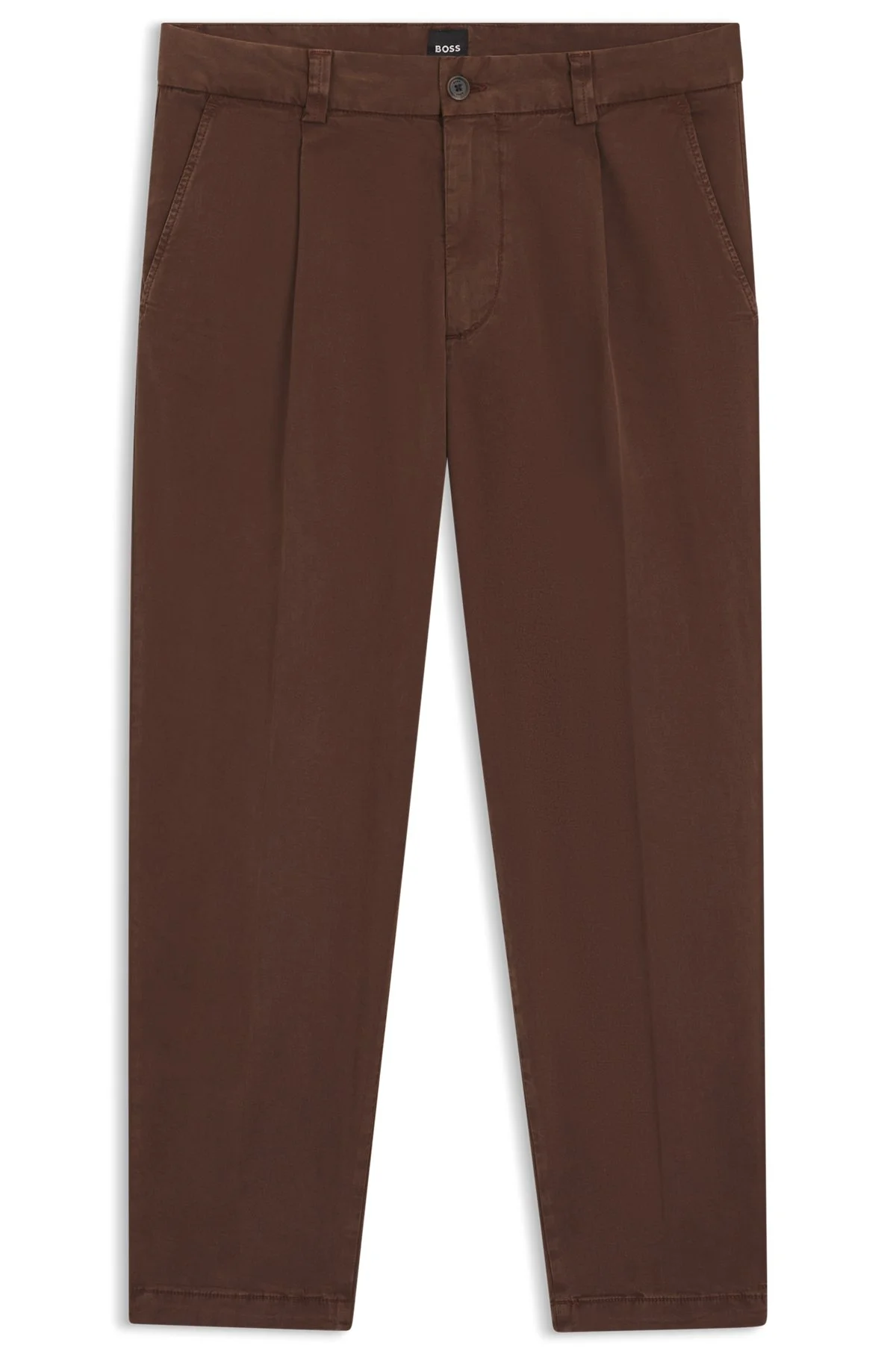 TAPERED-FIT TROUSERS IN STRETCH TWILL - 1