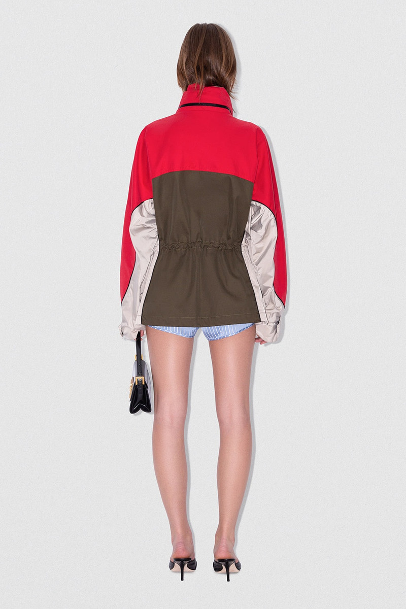 YAKA JACKET KHAKI-RED WR COTTON AND NYLON 4