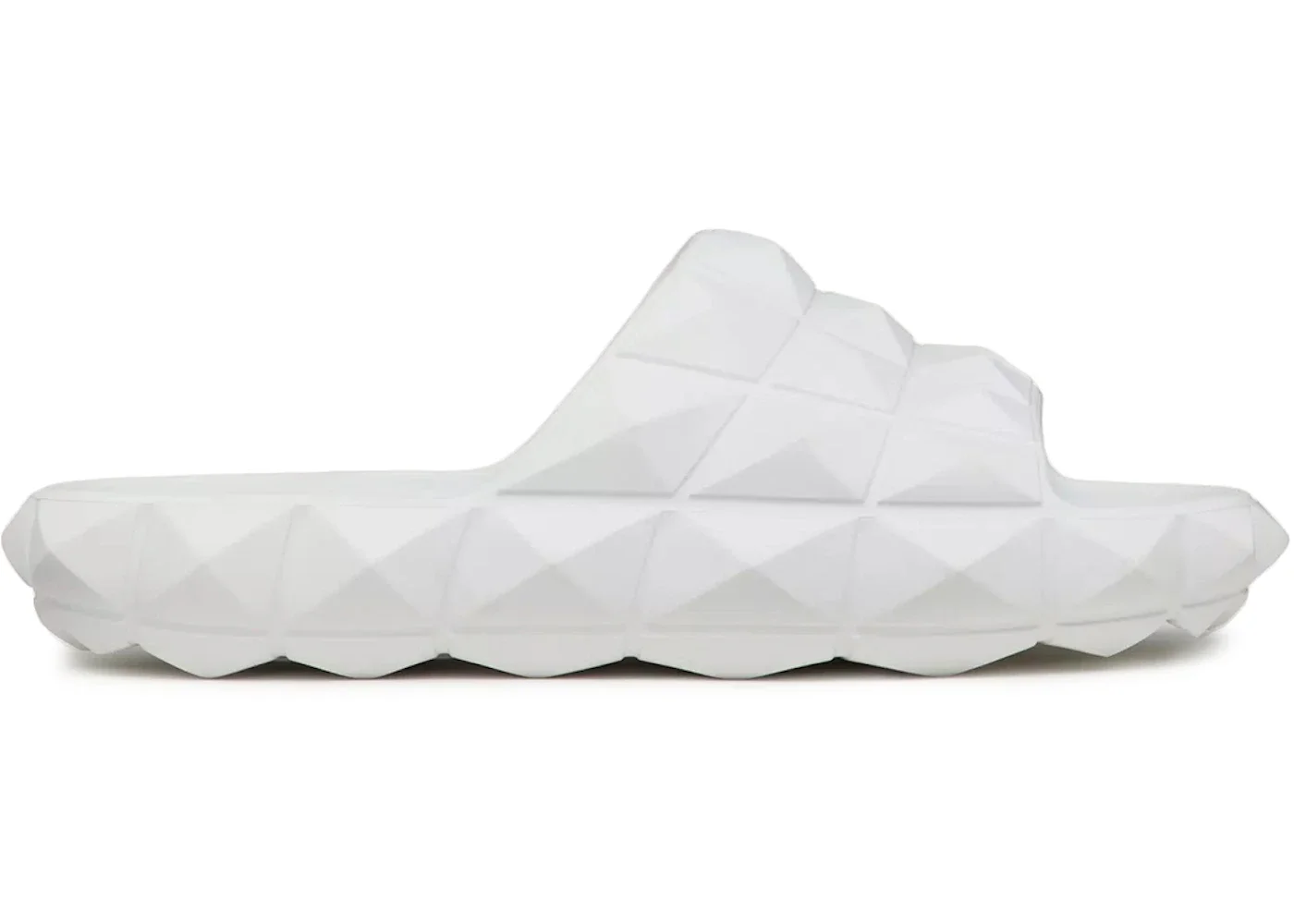 Valentino Roman Stud Turtle Slide Sandal White - 1