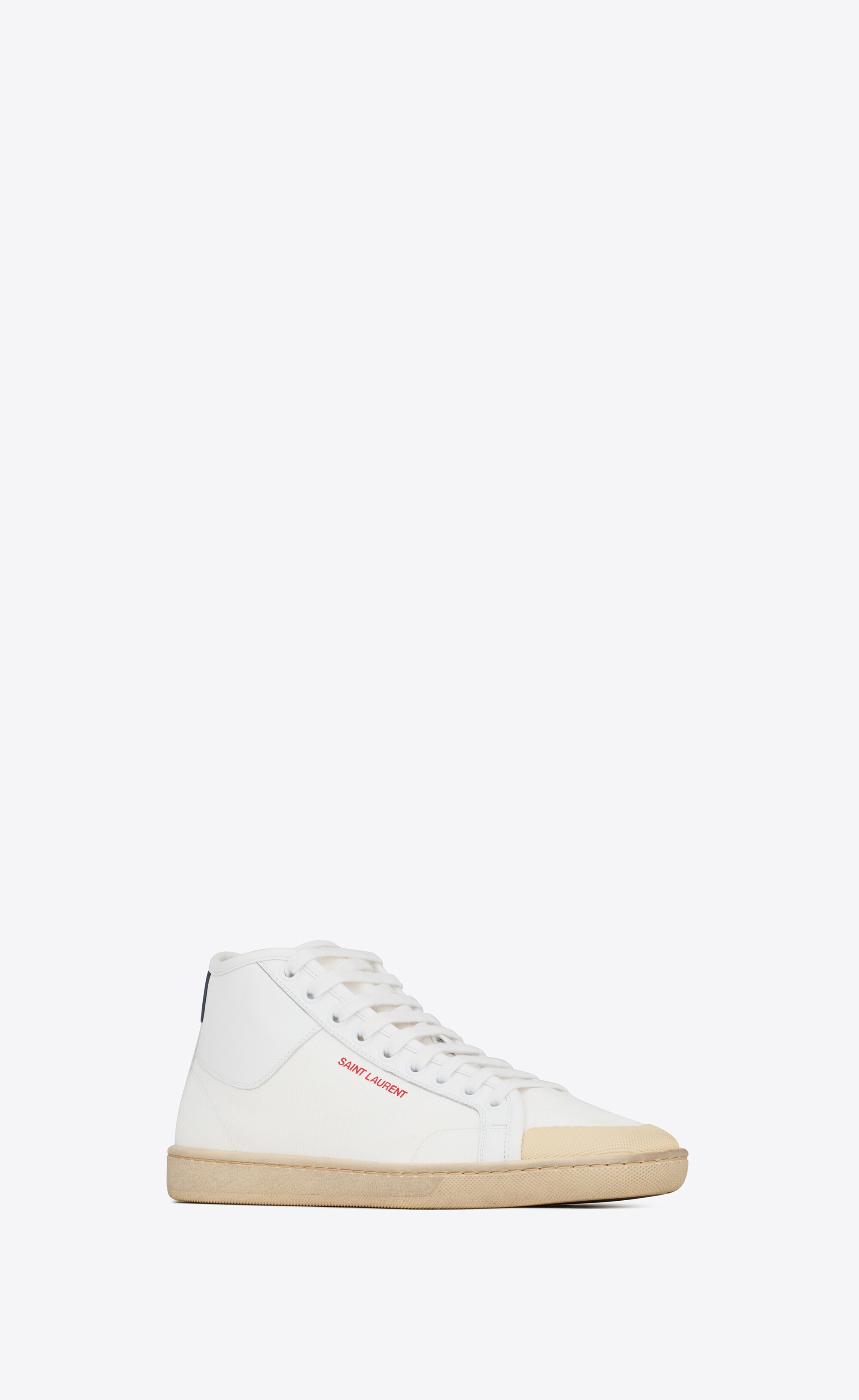 court classic sl/39 mid-top sneakers in canvas and leather - 4