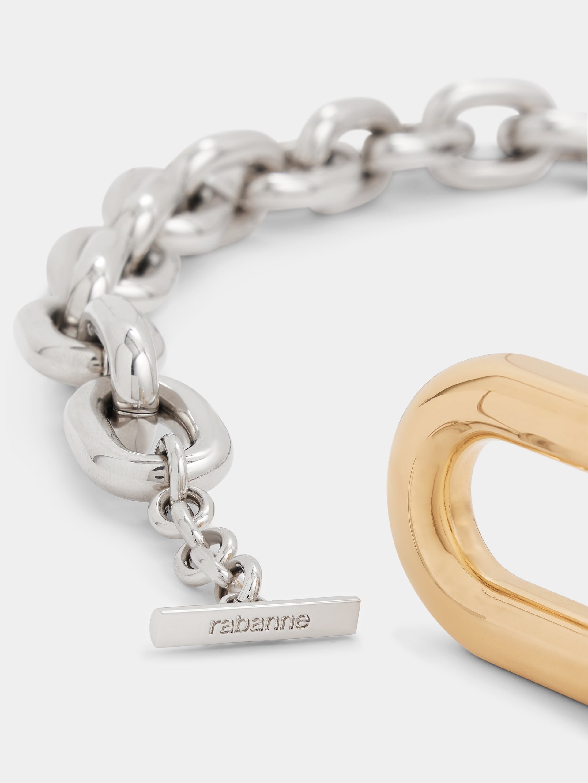rabanne SILVER/GOLD XL LINK BELT | REVERSIBLE