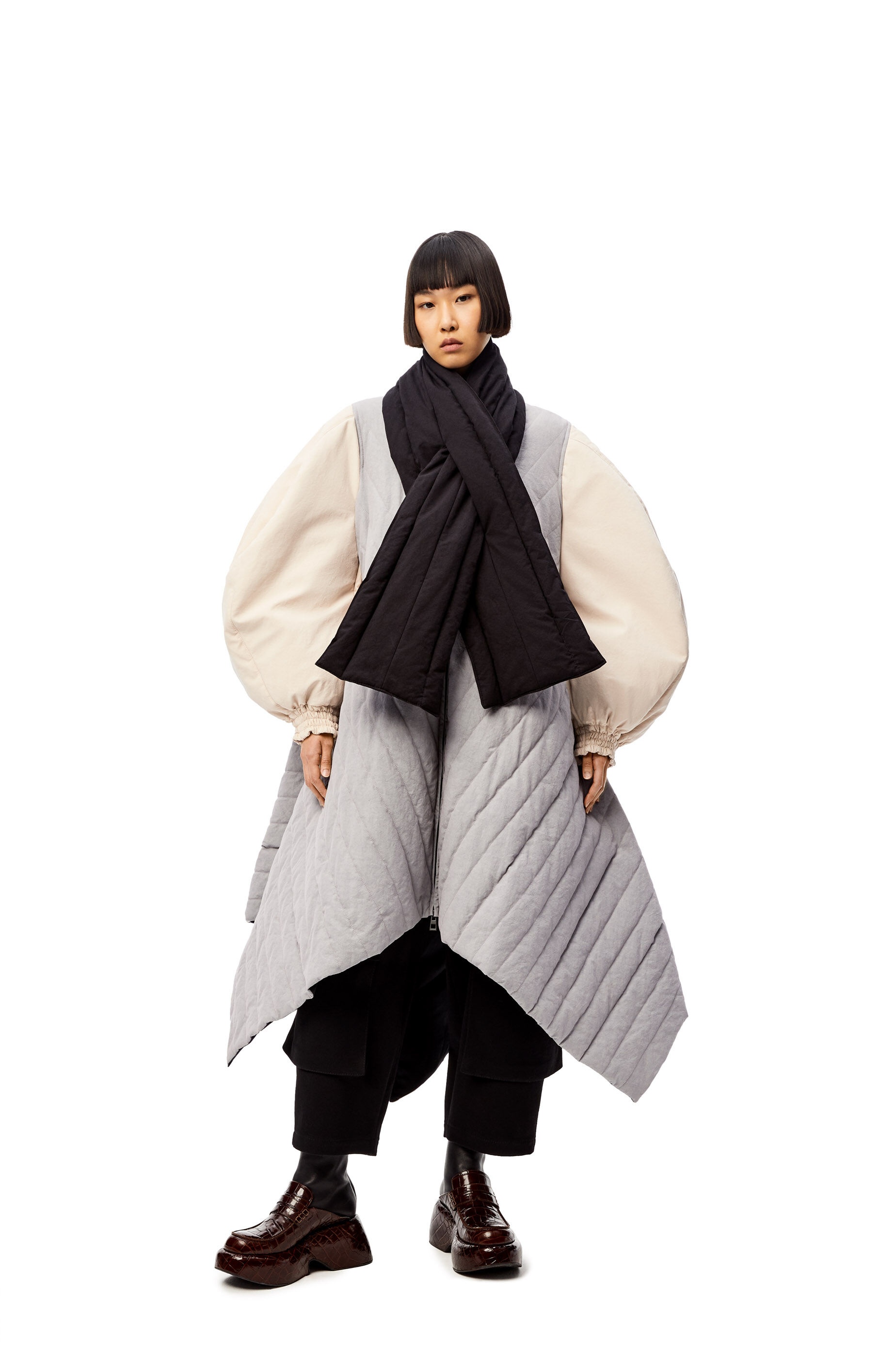Circular sleeve parka in cotton - 3