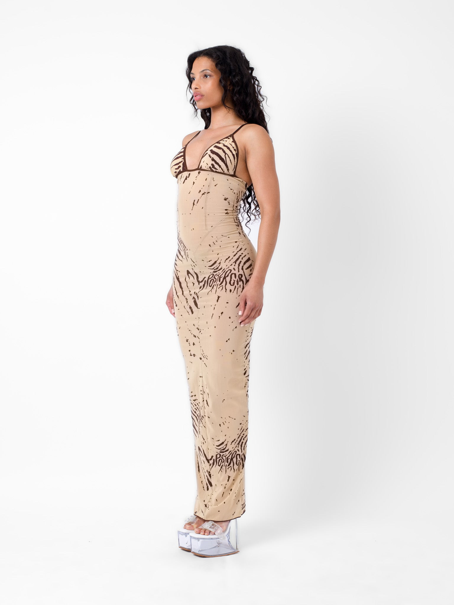 HUN DRESS BEIGE ZEBRA PRINT - 4