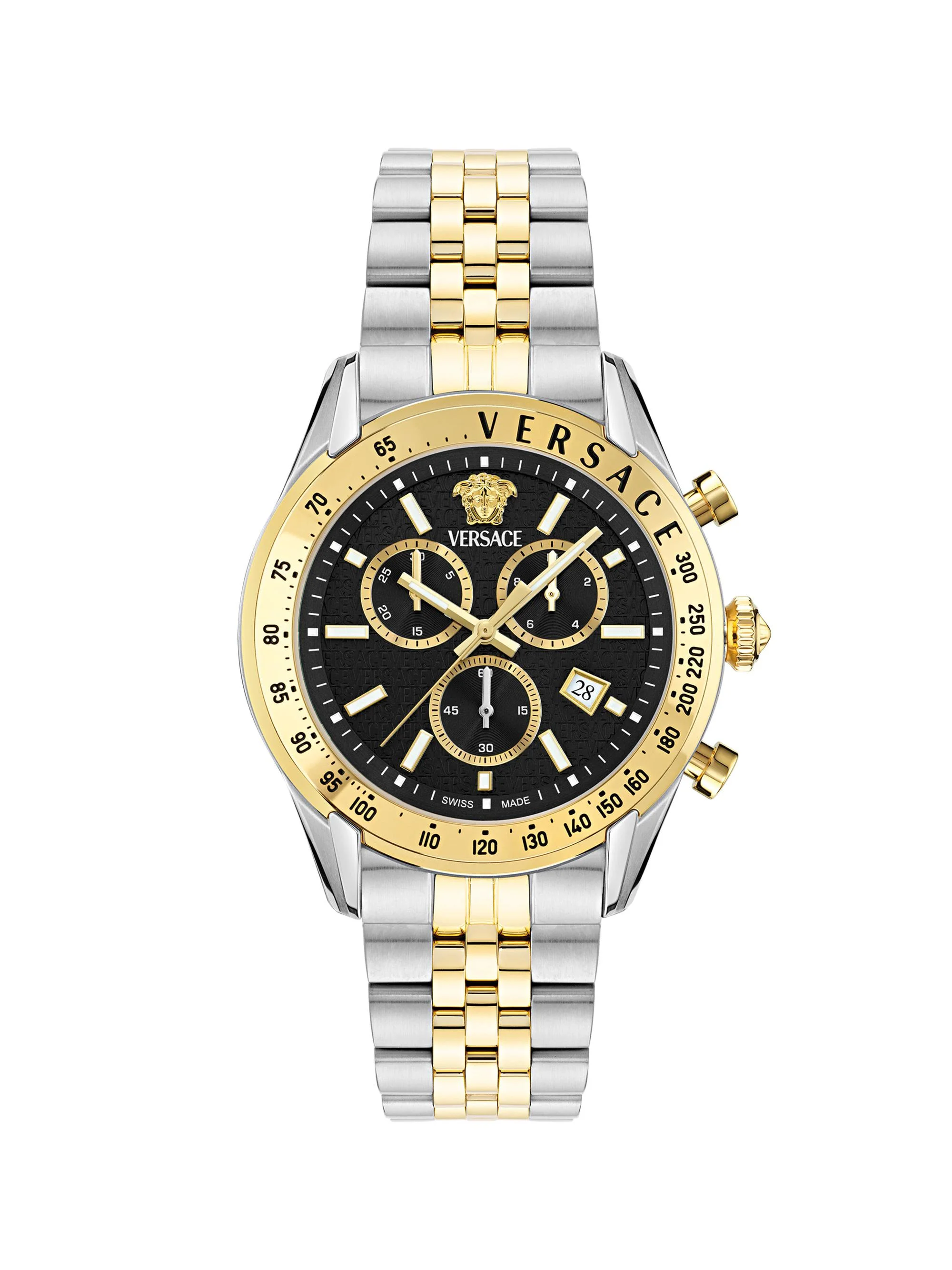 Men's Chrono Master Two-Tone Stainless Steel Bracelet Watch/44MM - Black Two Tone - 1