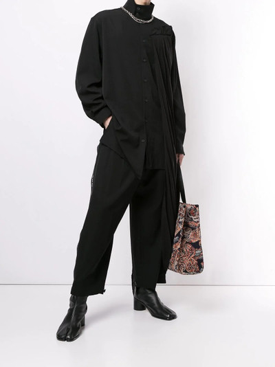 Yohji Yamamoto asymmetric draped shirt outlook