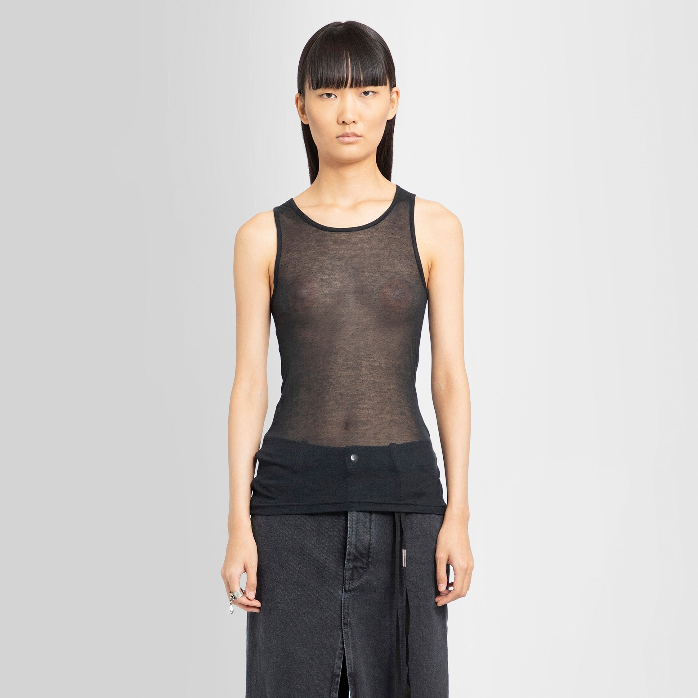 ANN DEMEULEMEESTER WOMAN BLACK TOPS - 5