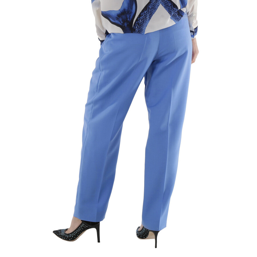 Burberry Vivid Cobalt Mohair Wool Pleated Pants - 6