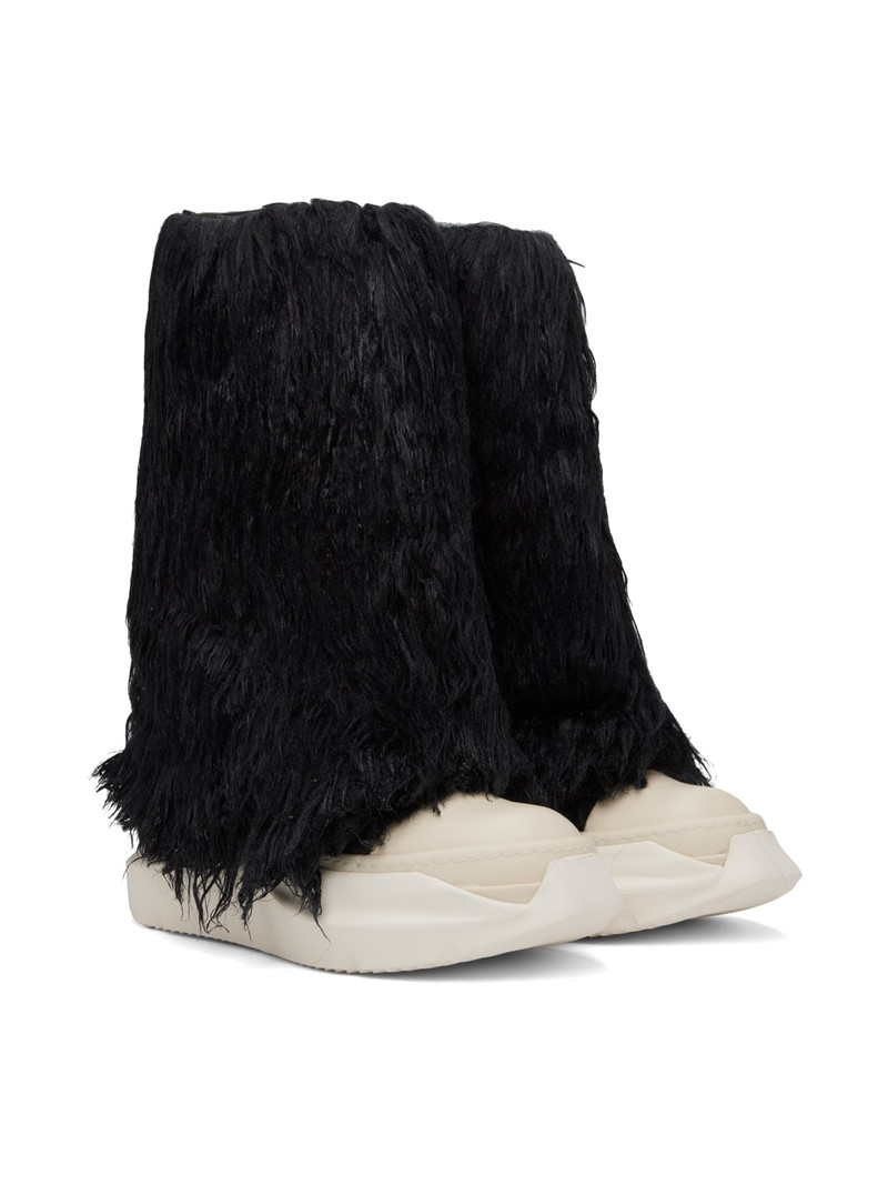 Black Faux-Fur Sneakers 4