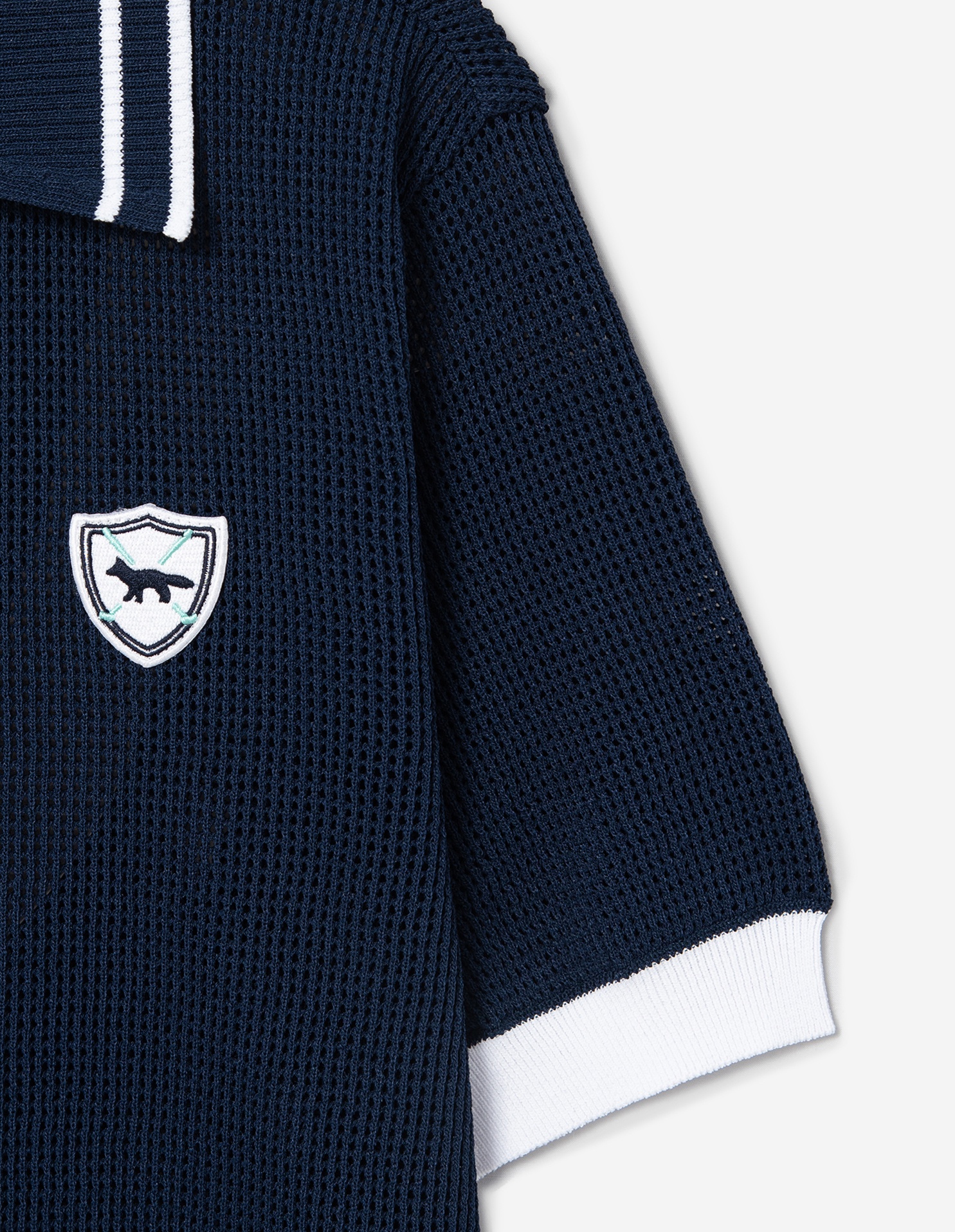 Women Crest Logo Half Sleeve Cardigan - 8