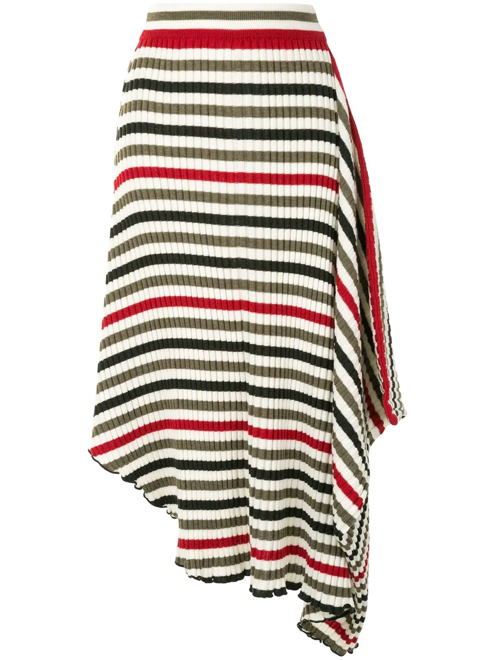 Infinity striped asymmetric skirt - 1