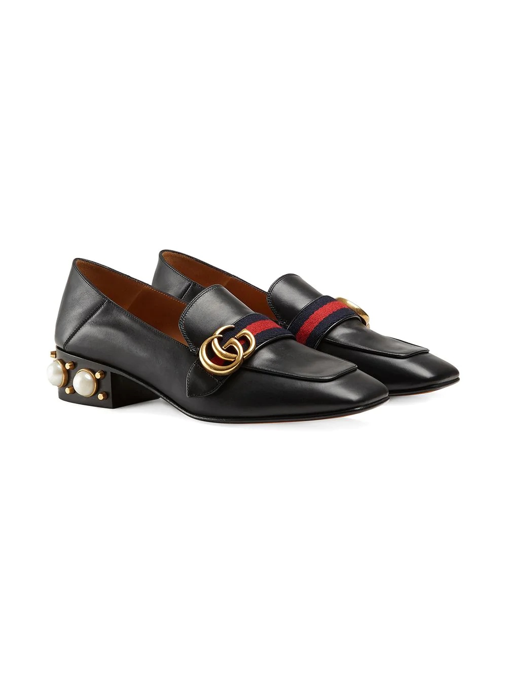 mid-heel leather loafer - 2