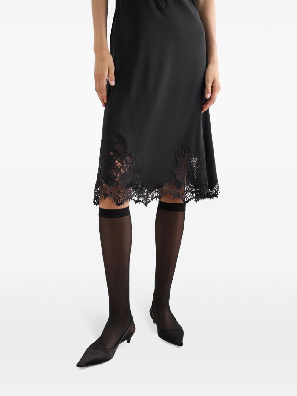 floral-lace midi dress - 5