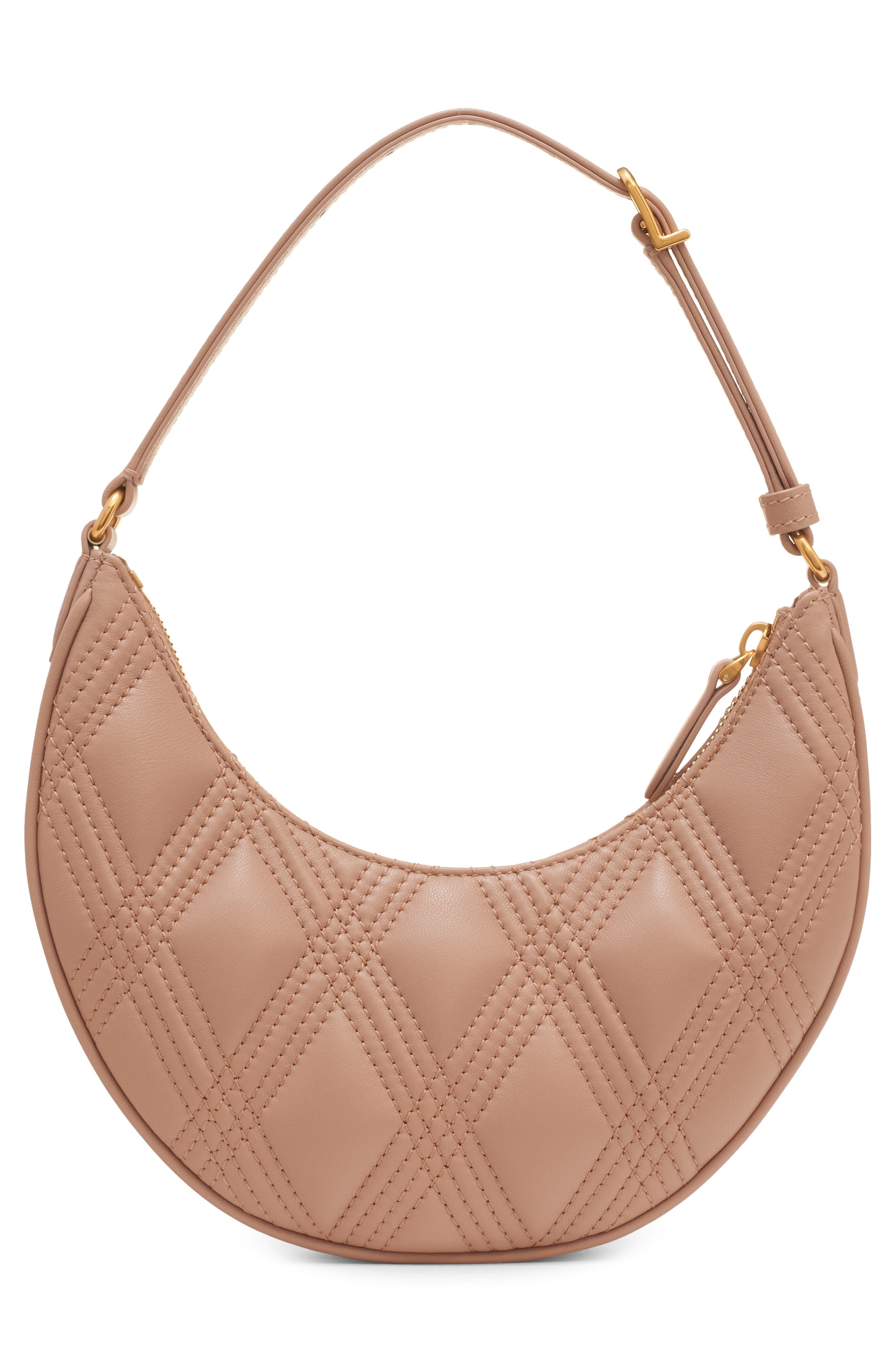 Valentino Garavani Quiltie 67 Mini Leather Hobo Bag in Rose Cannelle at Nordstrom - 2