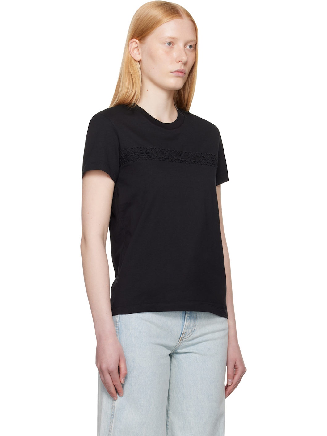 Black Embroidered-Logo T-shirt - 2