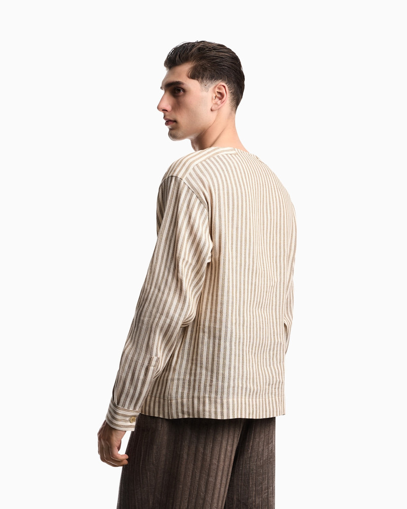 EMPORIO ARMANI JUTE-EFFECT LINEN JUMPER outlook