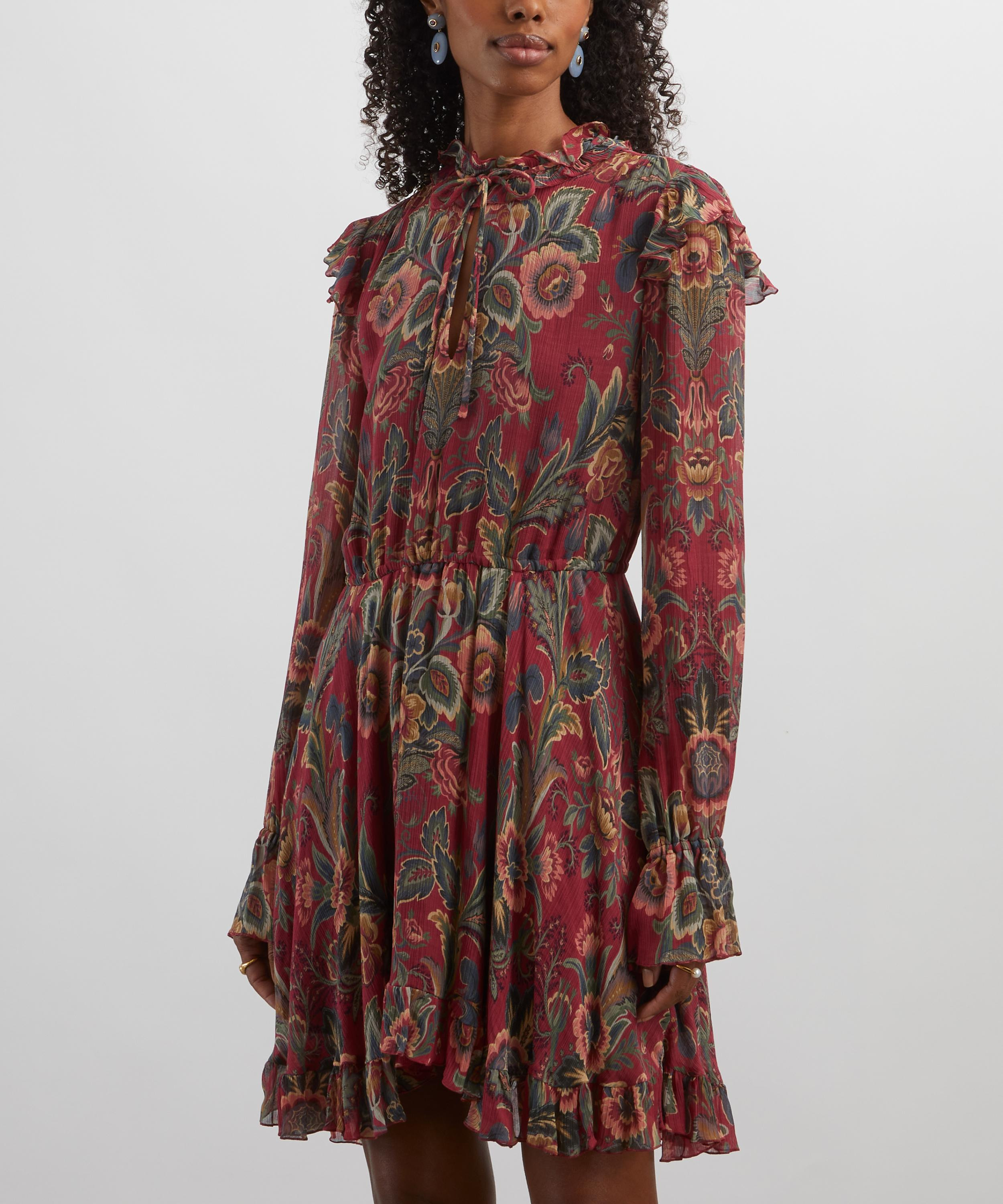 Floral Silk-Blend Mini Dress - 3