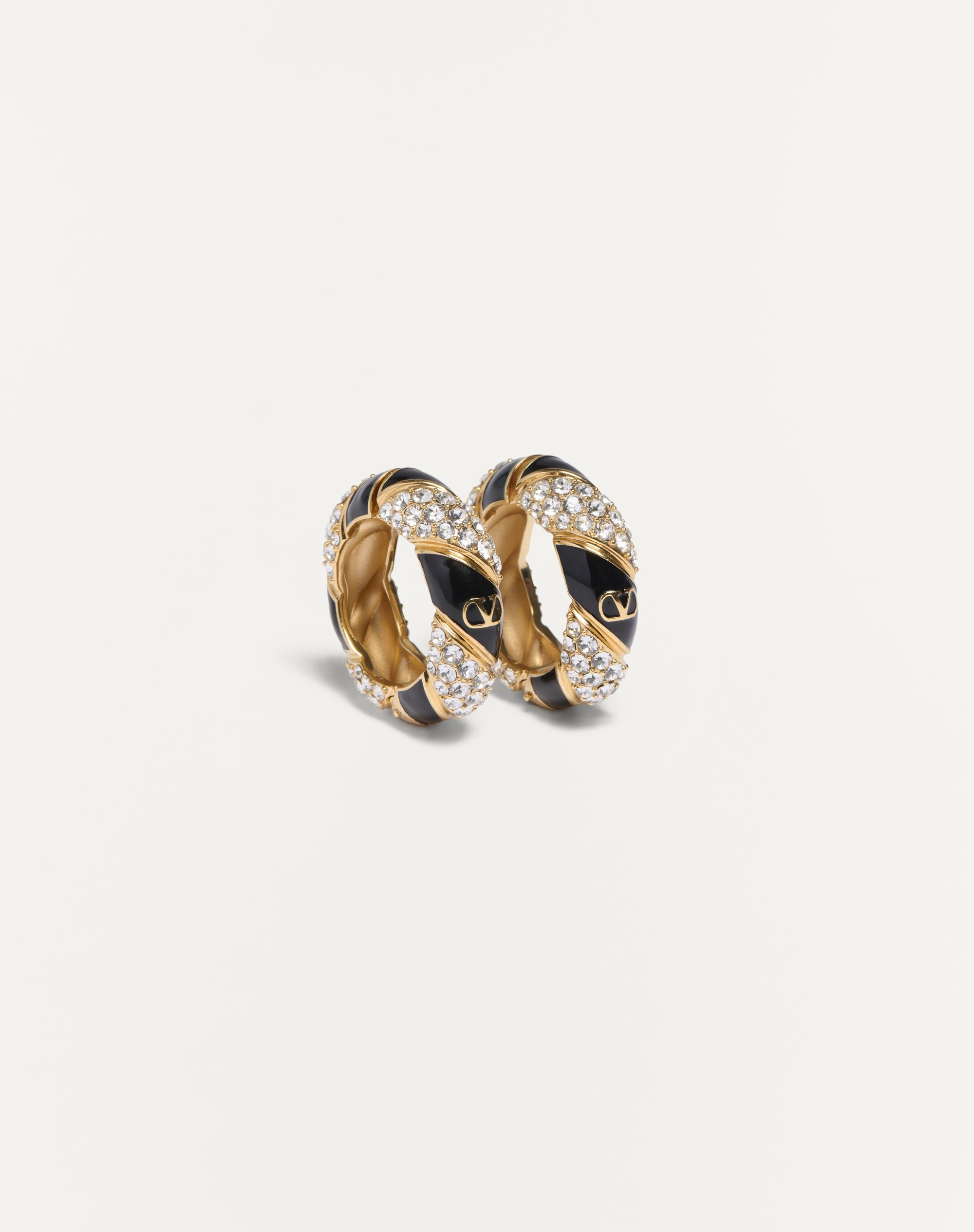 VALENTINO GARAVANI PAS PLUS EARRINGS IN METAL, ENAMEL, PEARL AND SWAROVSKI® CRYSTALS - 3