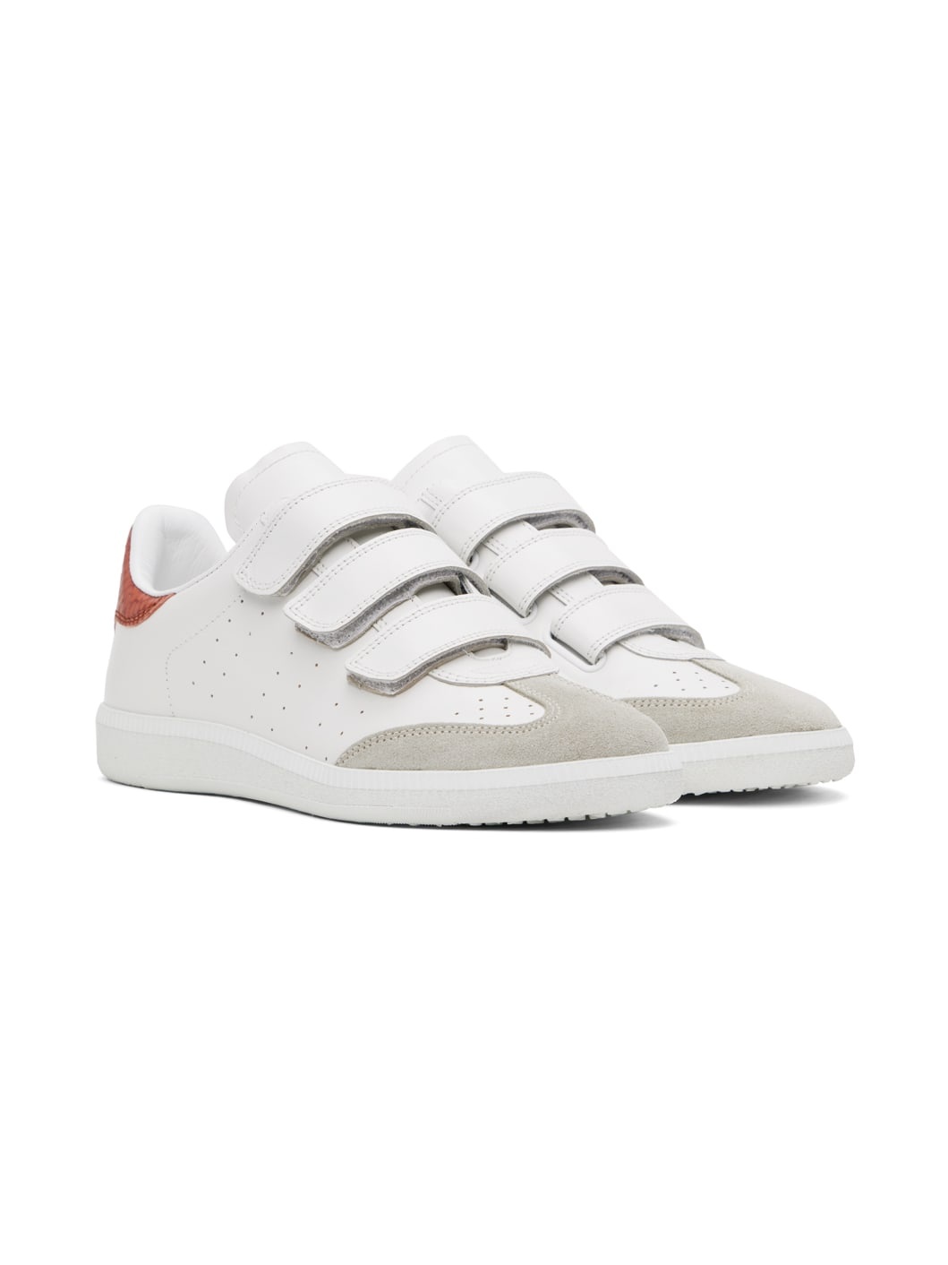 White & Orange Sneakers - 4