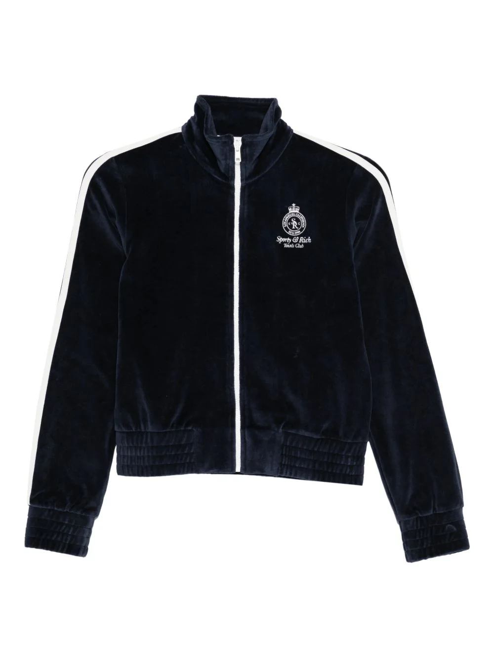 sleeve-stripe zipped sweatshirt - 1