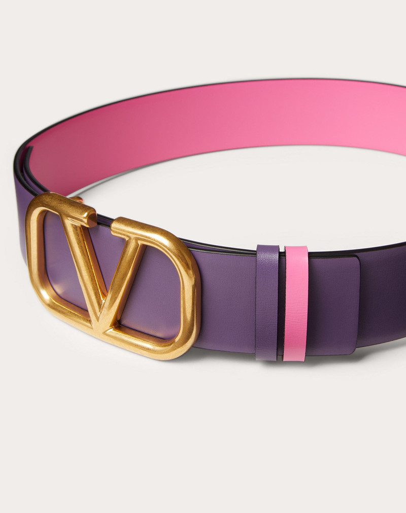 REVERSIBLE VLOGO SIGNATURE BELT IN Shiny CALFSKIN 40 MM 4