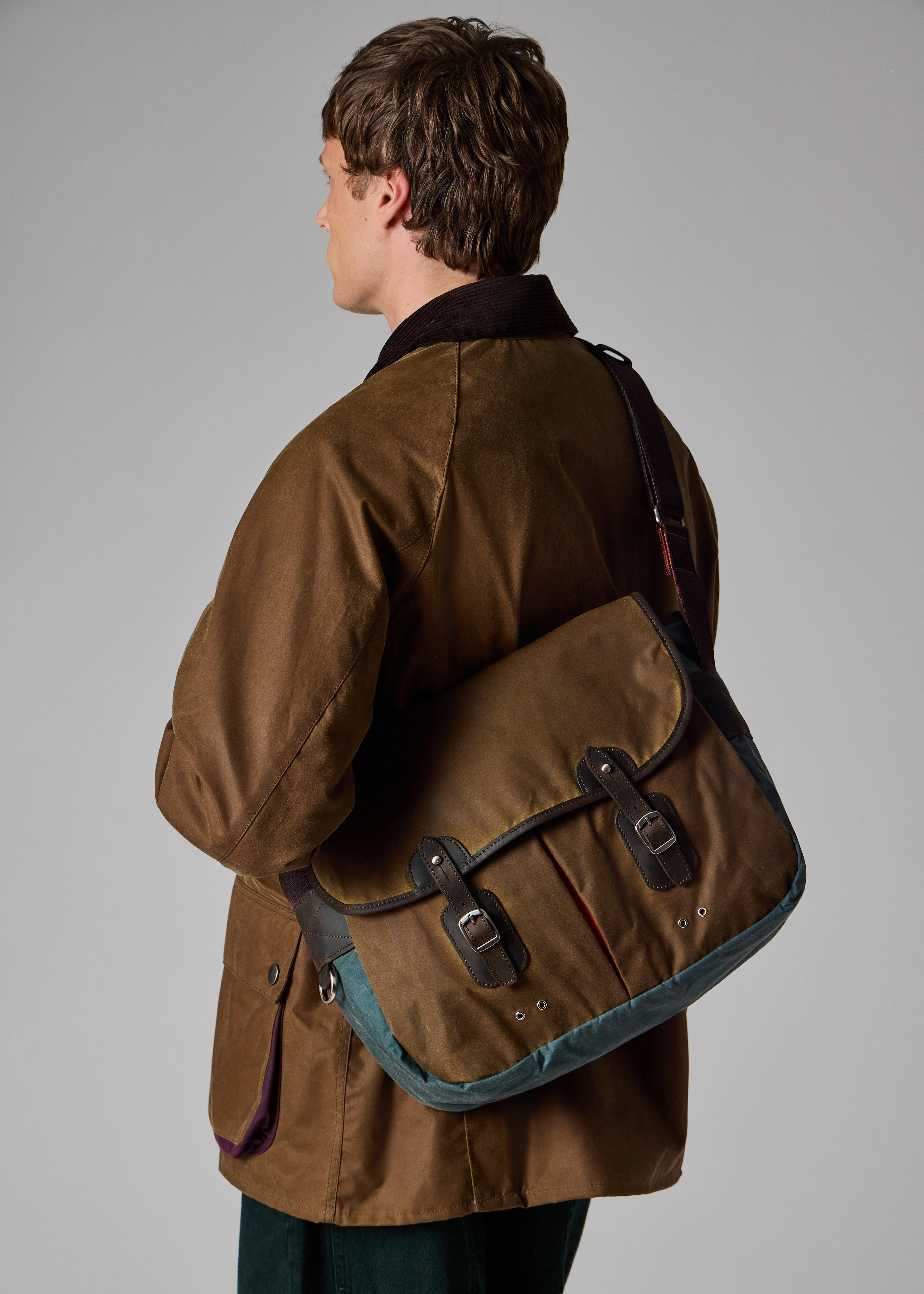 Paul Smith loves Barbour - Tan Wax Tarras Bag - 8