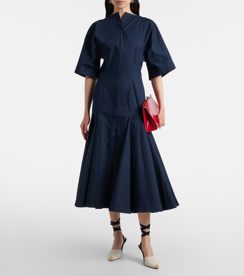 JACQUEMUS Moisson cotton poplin midi dress outlook