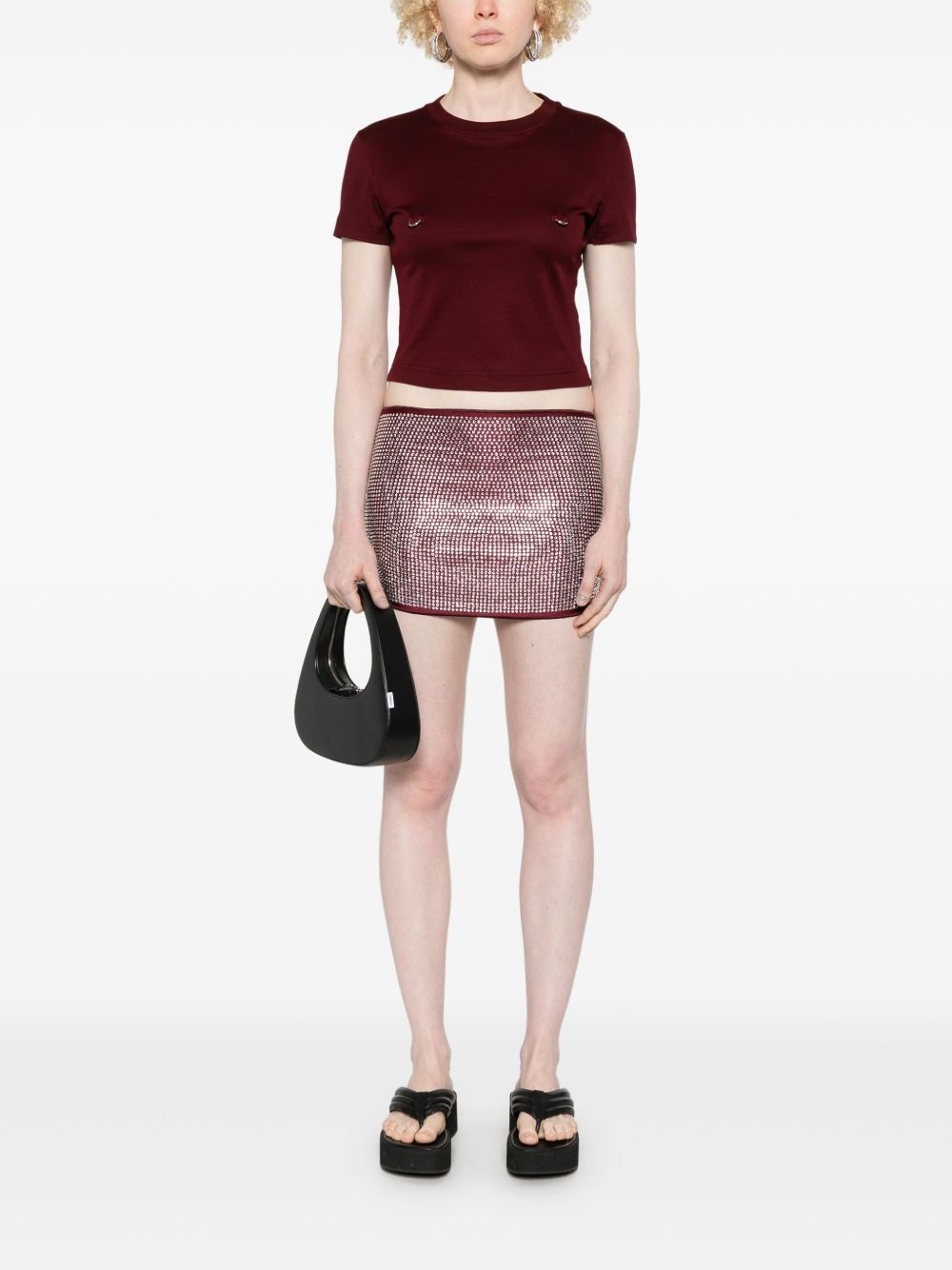 crystal-embellished mini skirt - 2