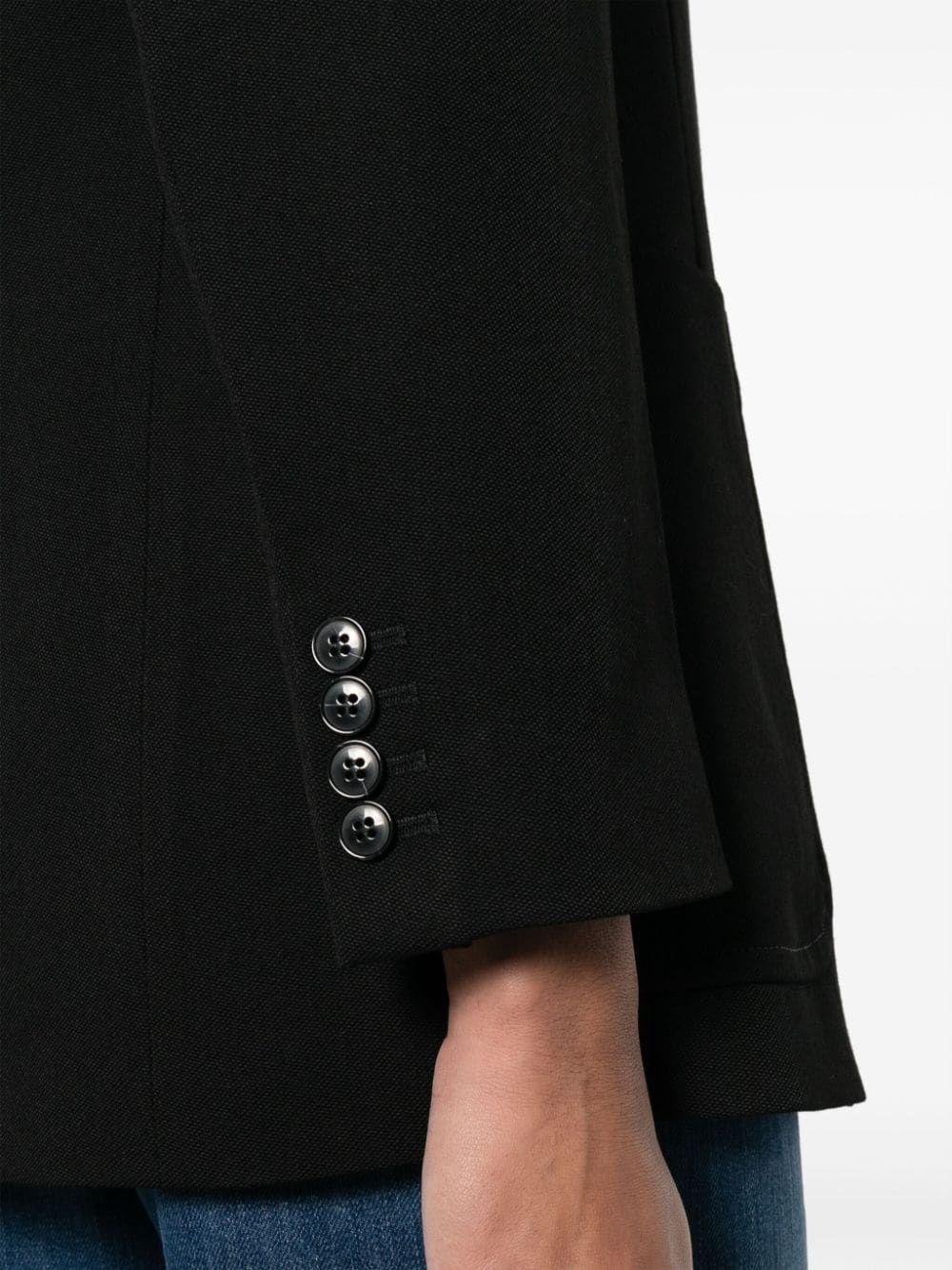 gabardine single-breasted blazer - 5