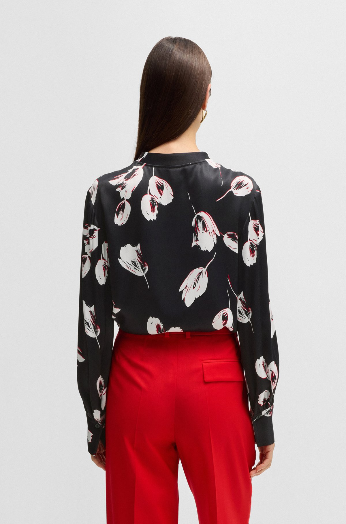 RELAXED-FIT BLOUSE WITH TULIP PRINT - 5