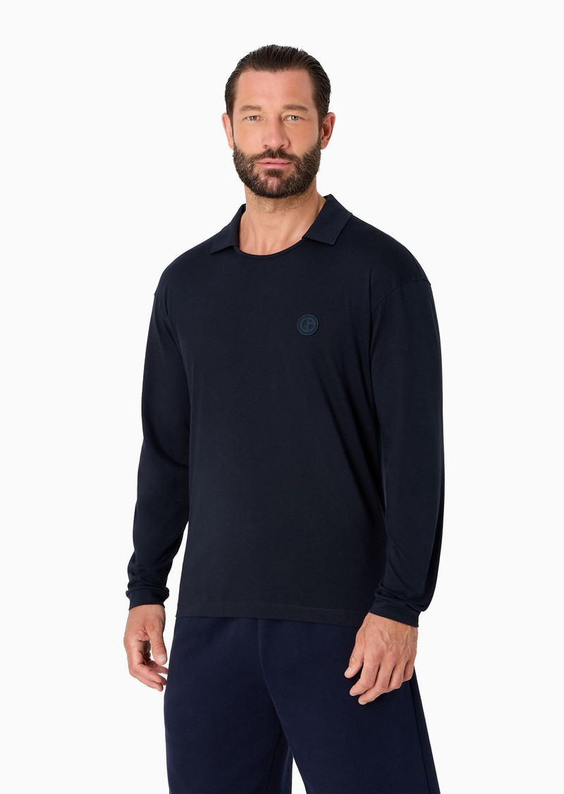 Pima cotton jersey long-sleeved jumper 2
