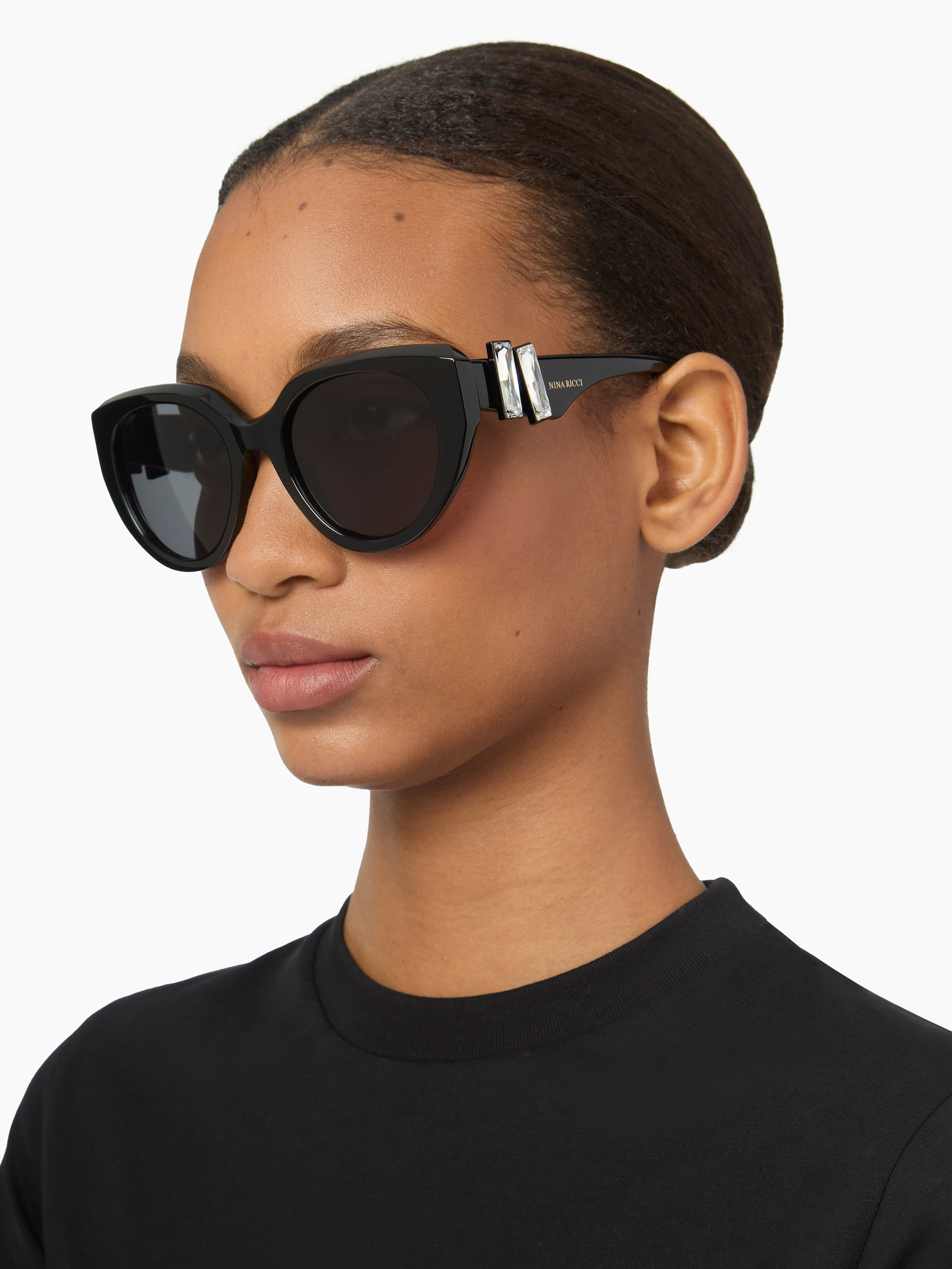 WAVES ROUND BLACK SUNGLASSES - 8