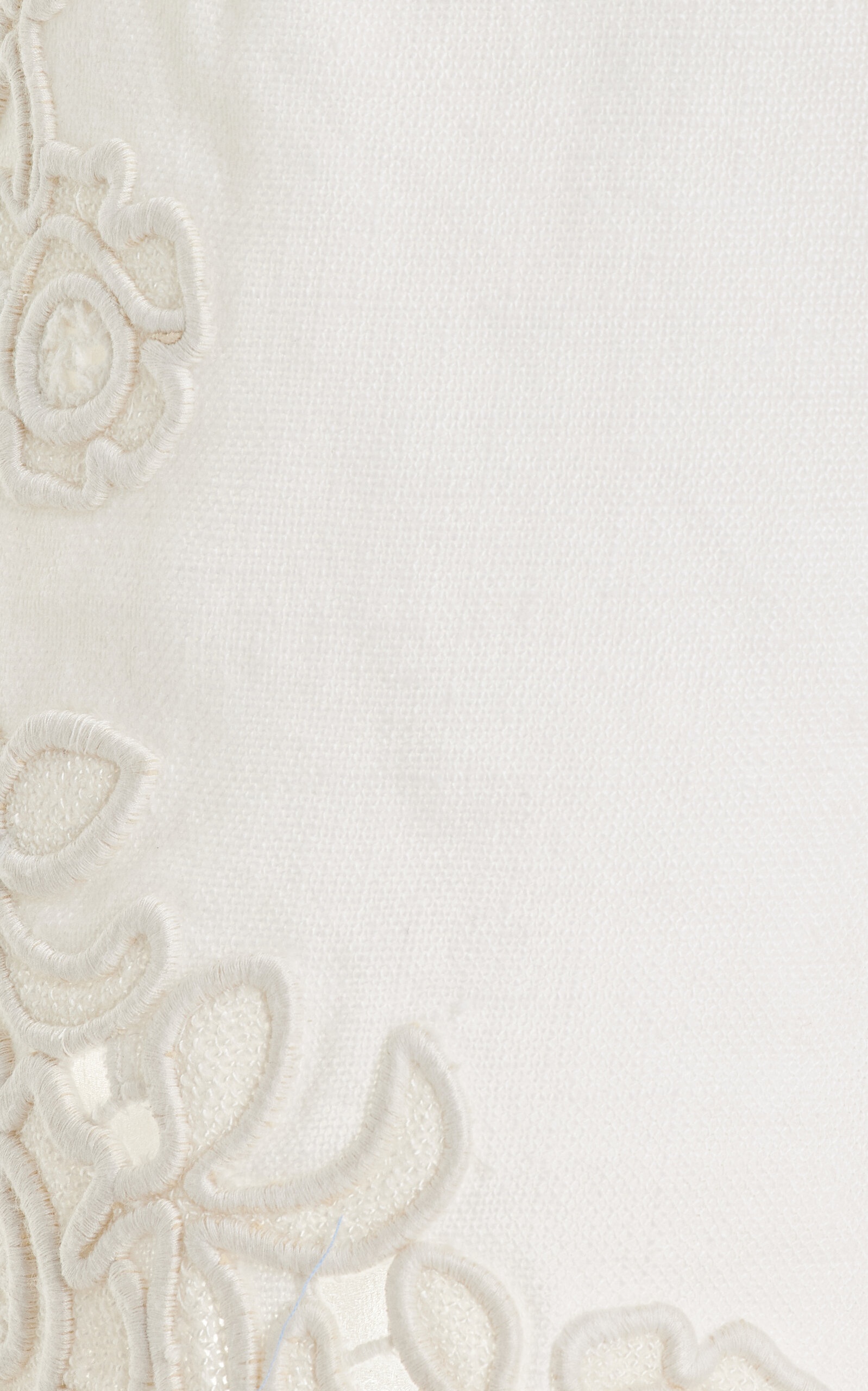 Suni Embroidered Linen Shorts white - 5