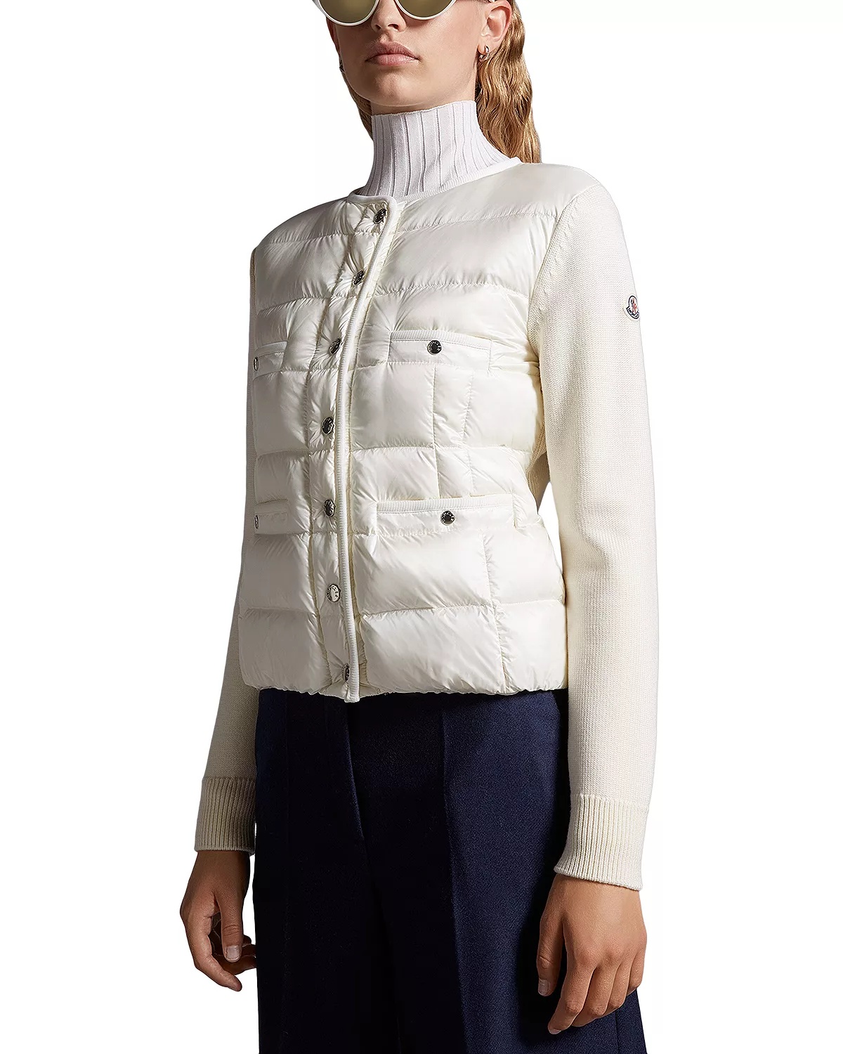 Quilted Front Cardigan - 6