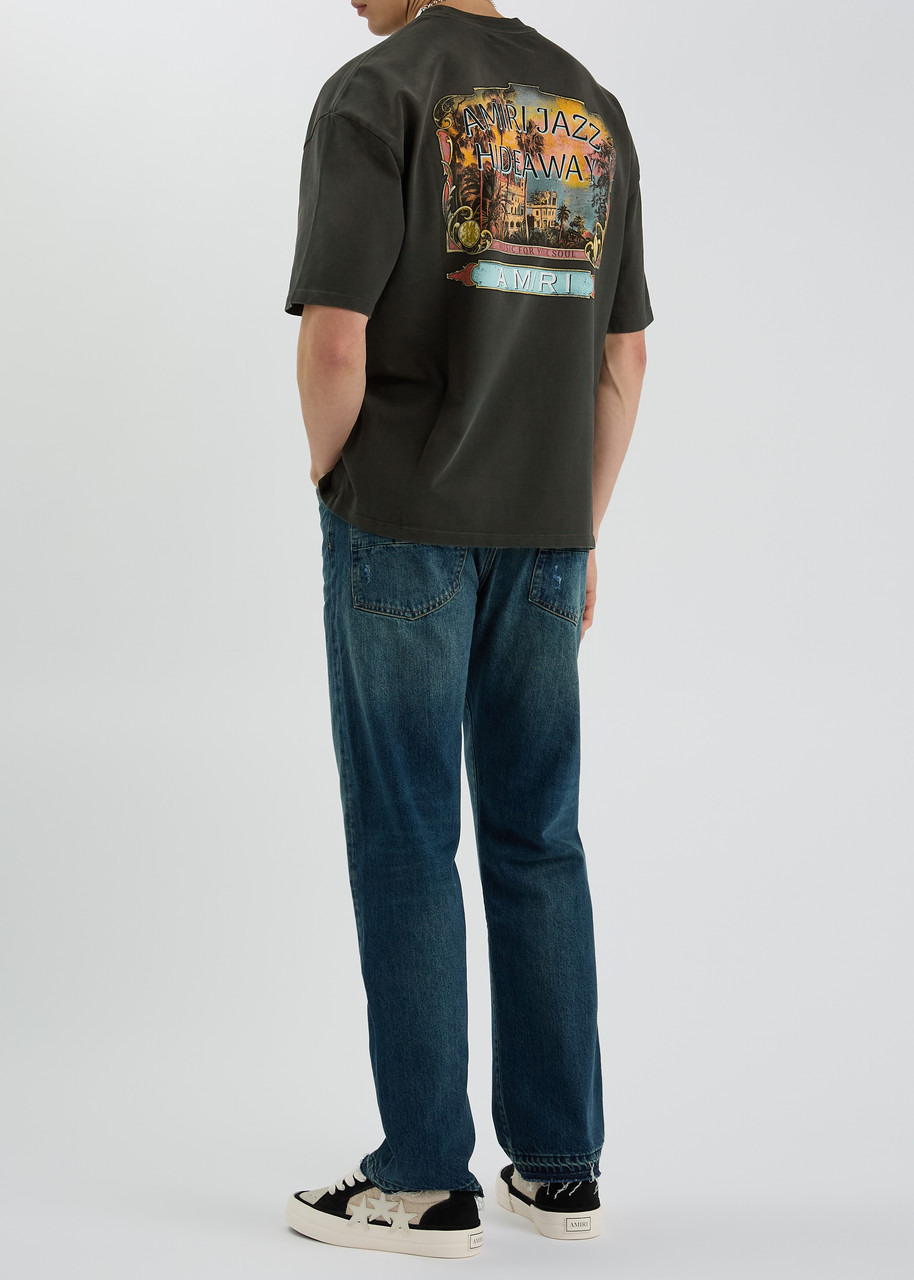 Amiri Jazz Hideaway Logo-print Cotton T-shirt - 4