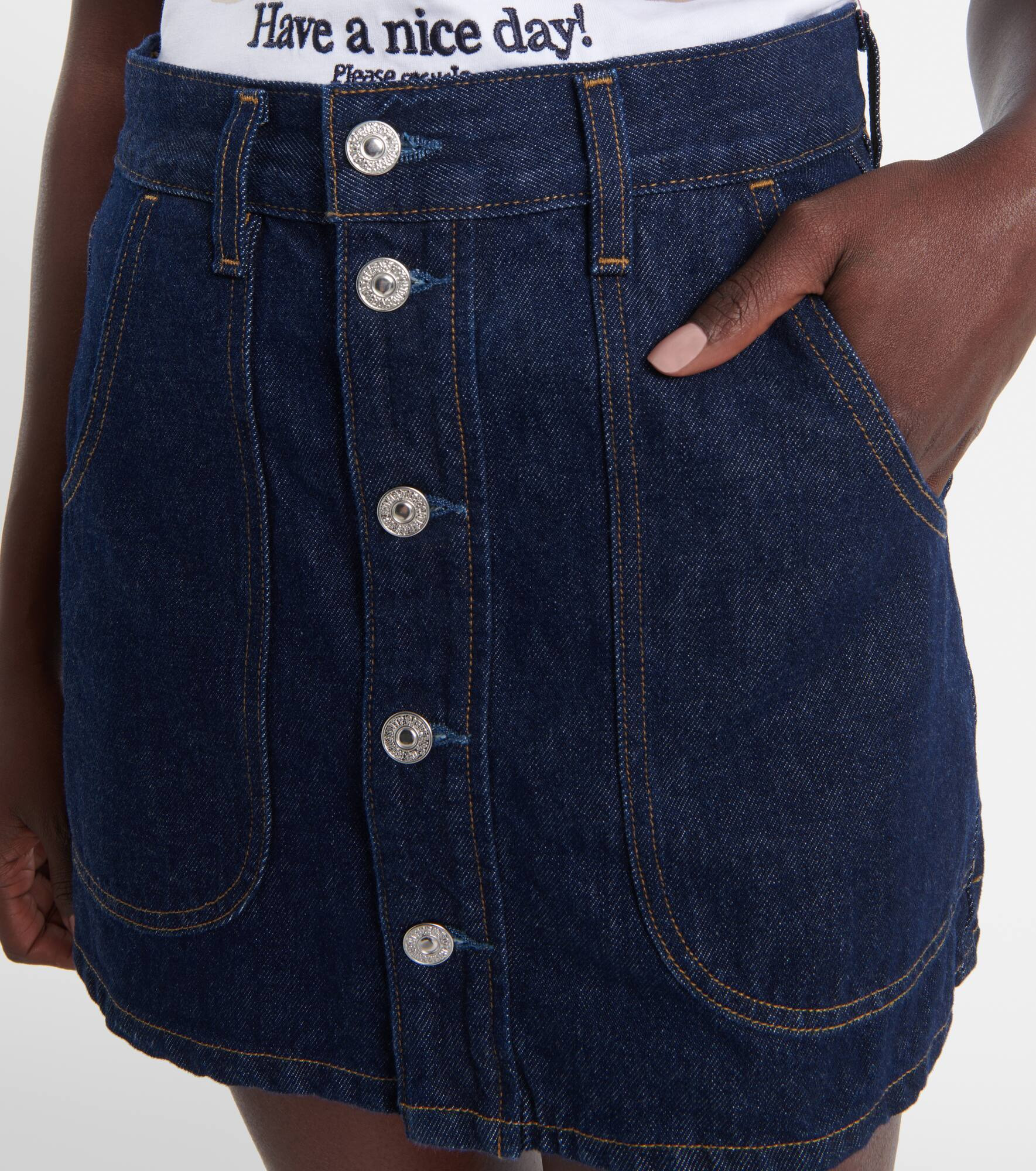 Denim miniskirt - 4