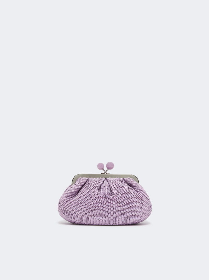 PALMAS Small raffia-effect Pasticcino Bag - LILAC 3