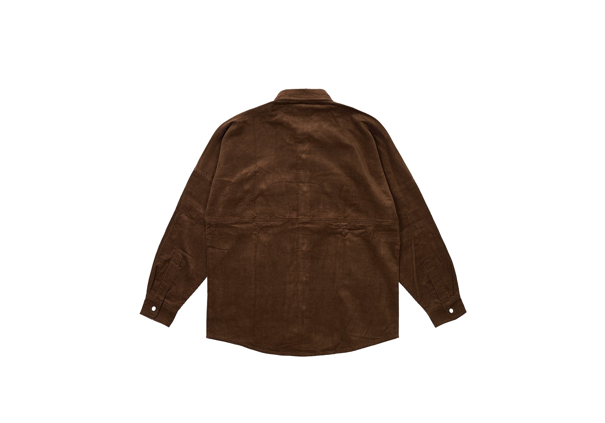DROP SHOULDER CORD SHIRT NICE BROWN - 2