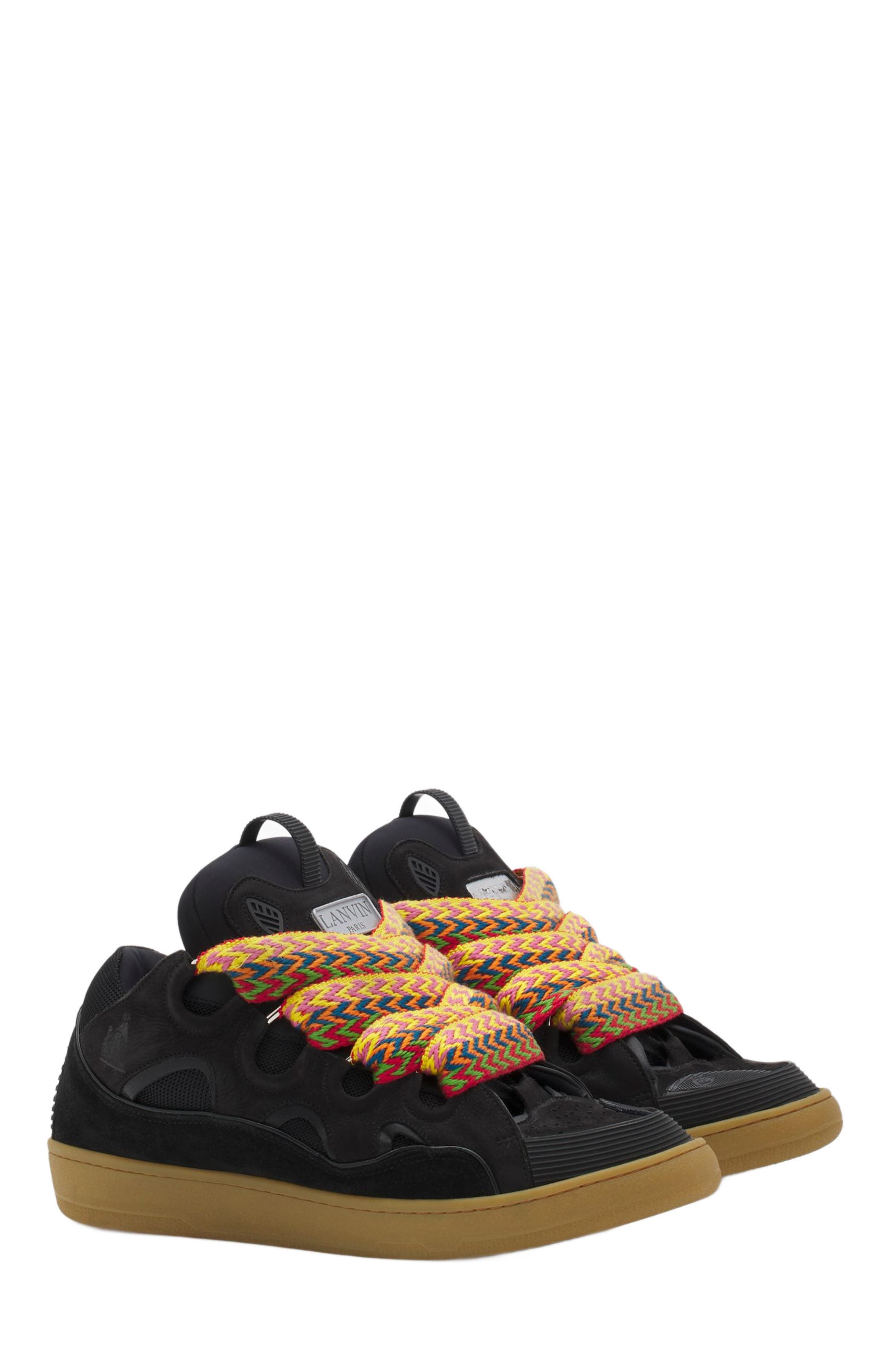 Lanvin LEATHER CURB SNEAKERS in Black at Nordstrom - 2