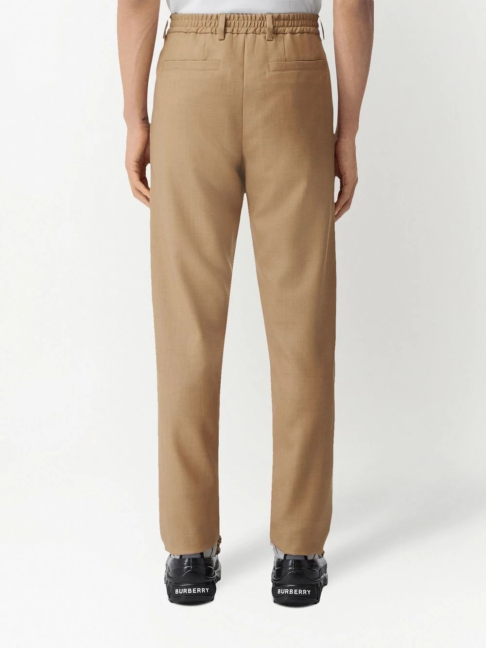 wool straight-leg trousers - 4