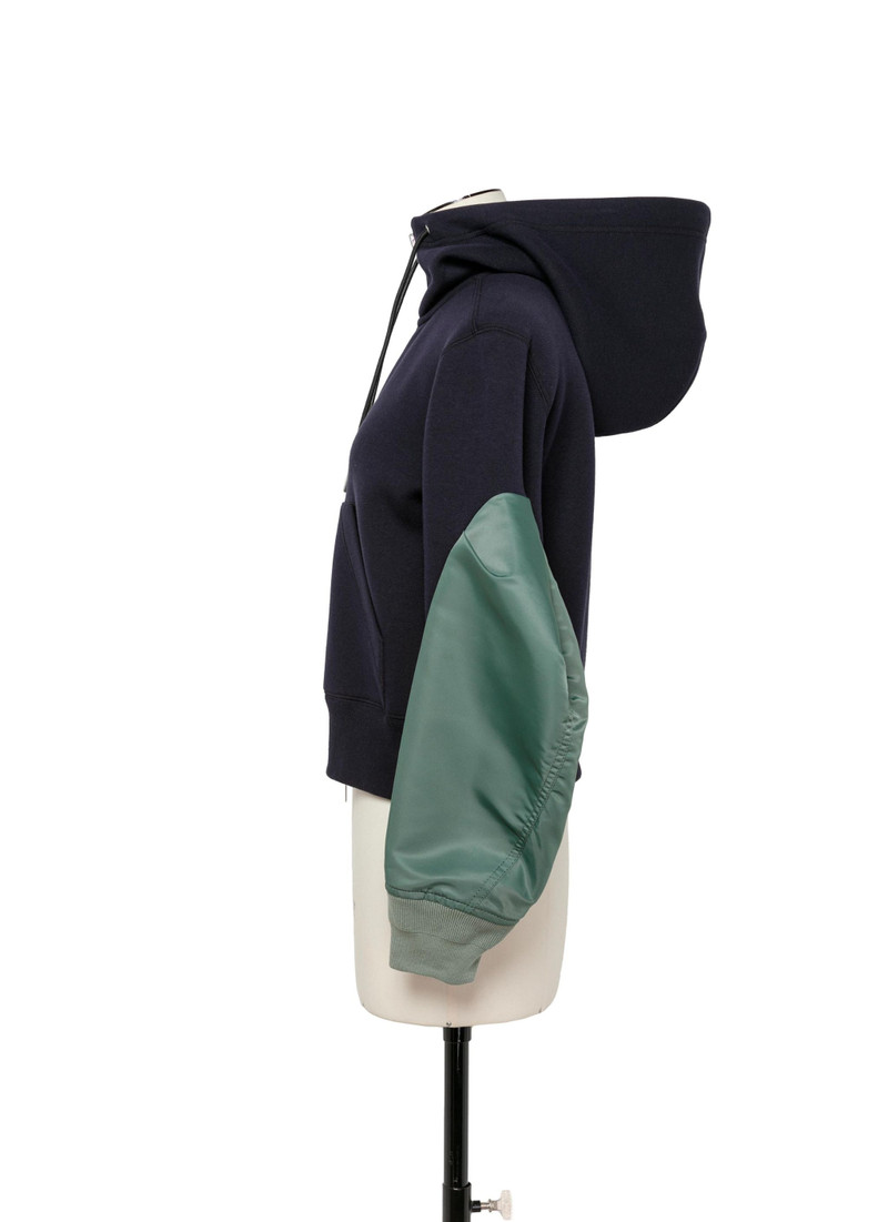 sacai Nylon Twill x Sponge Sweat Hoodie outlook