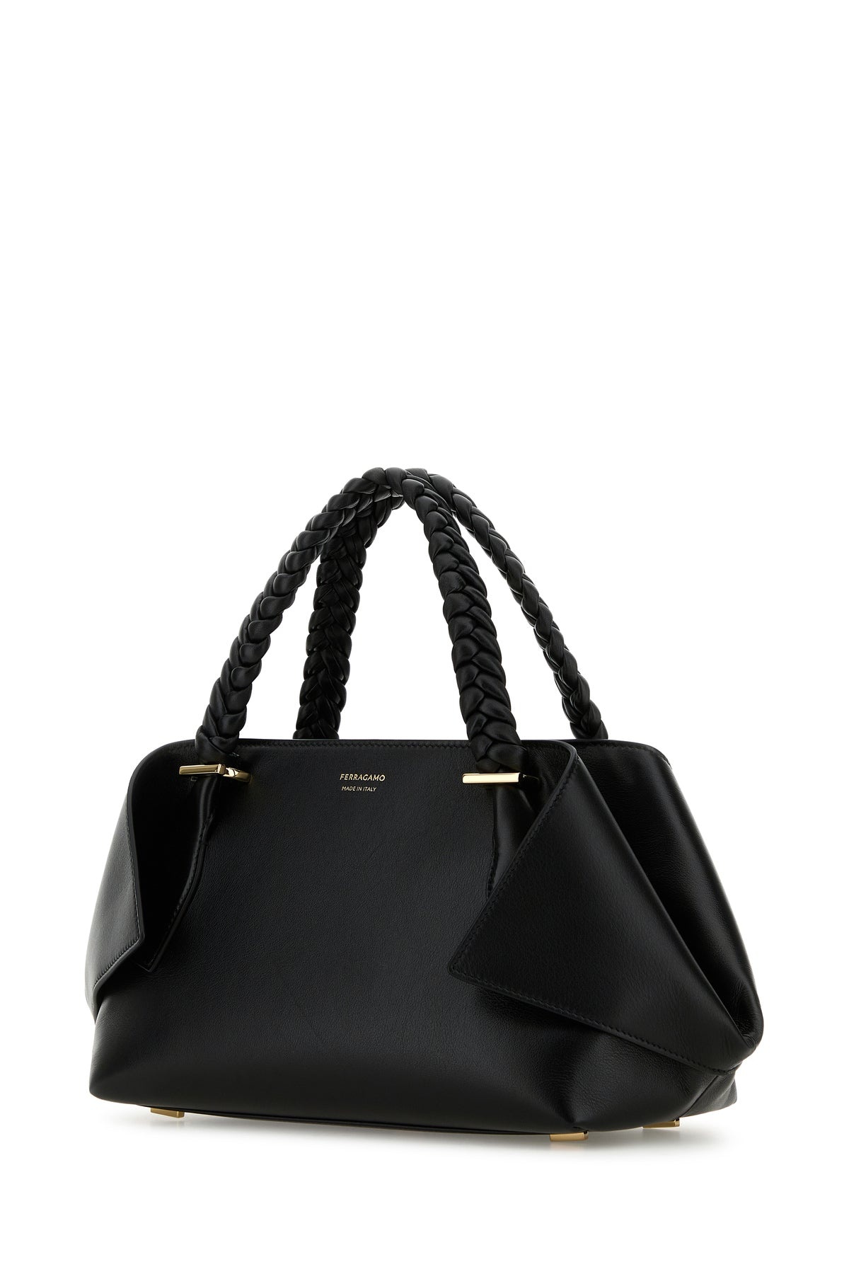 Black leather medium handbag - 2