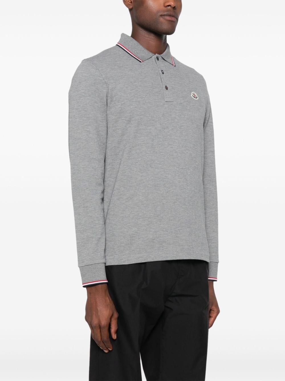 logo-patch polo shirt - 3