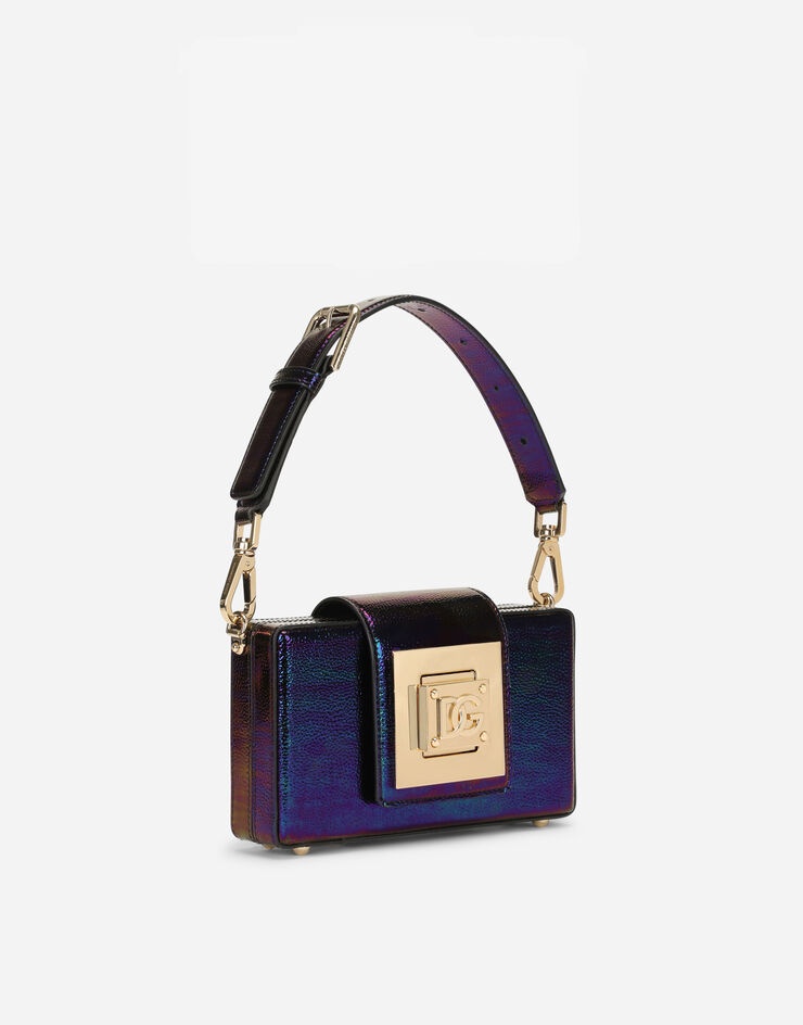 Petroleum calfskin clutch with DG fastening - 3