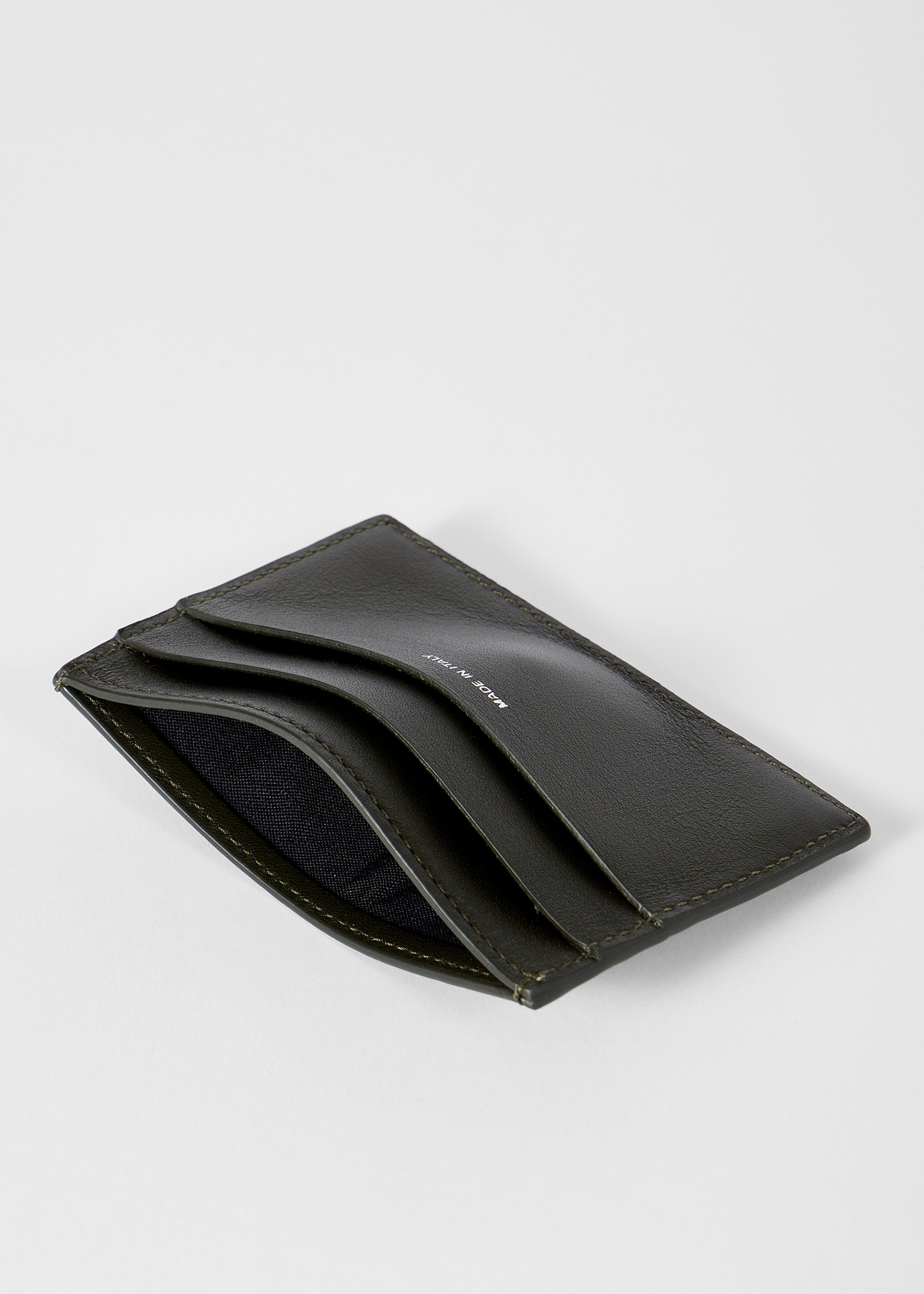 Leather 'Seasonal Stripe' Credit Card Holder - 3