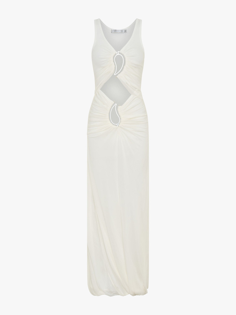 Paisley Overlay Disconnect Encased Dress 5